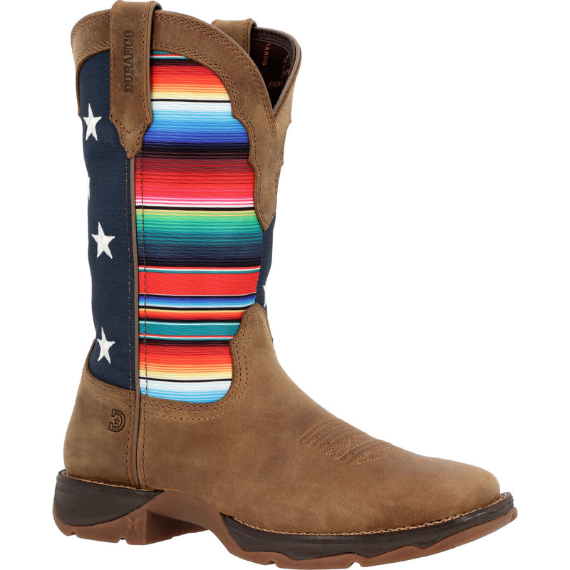 Lady Rebel by Durango® Women's Dusty Brown Serape Flag Western Boot - main