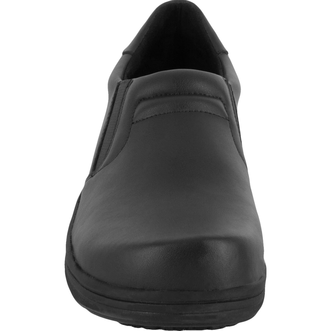 Easy WORKS by Easy Street Bind Women's Slip-Resistant Leather Slip-on Work Shoe - front
