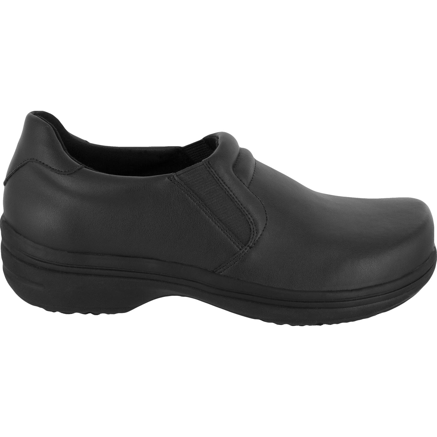 Easy WORKS by Easy Street Bind Women's Slip-Resistant Leather Slip-on Work Shoe - profile