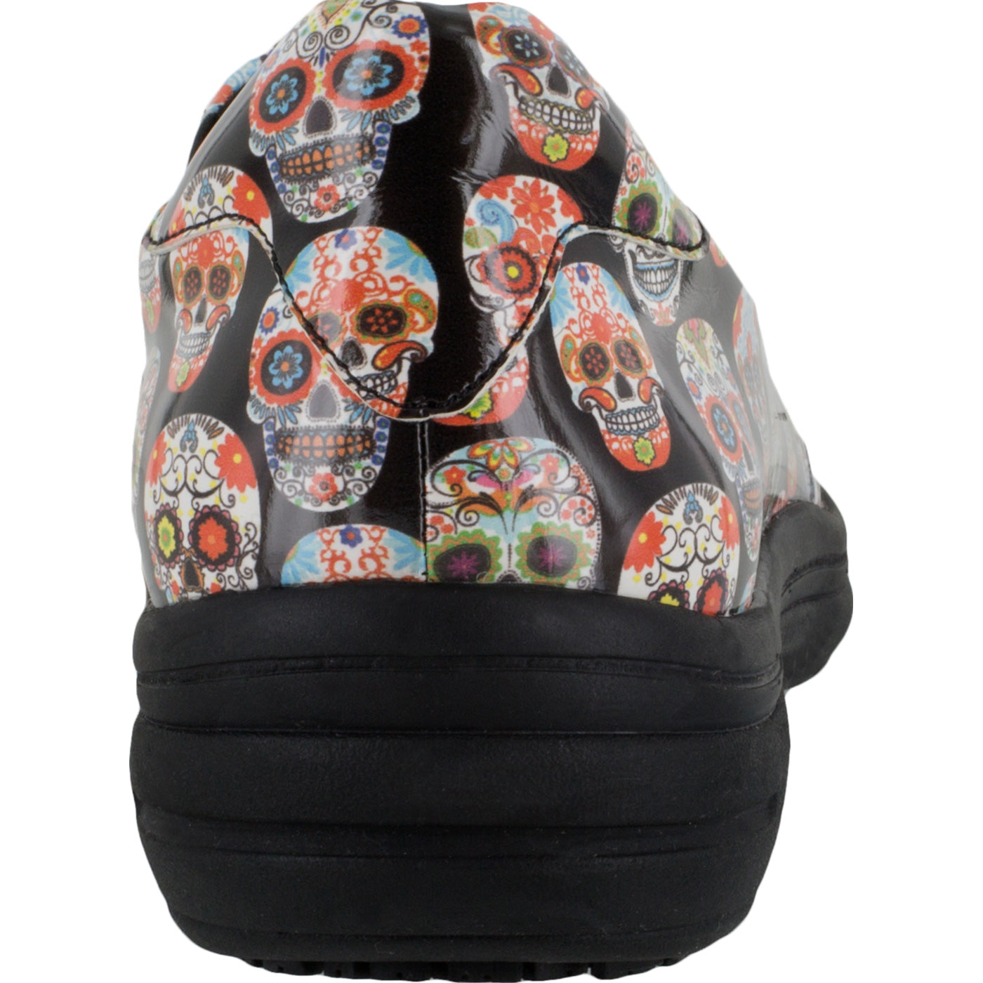 Easy WORKS by Easy Street Bind Women's Slip-Resistant Patent Leather Slip-on Work Shoe - back