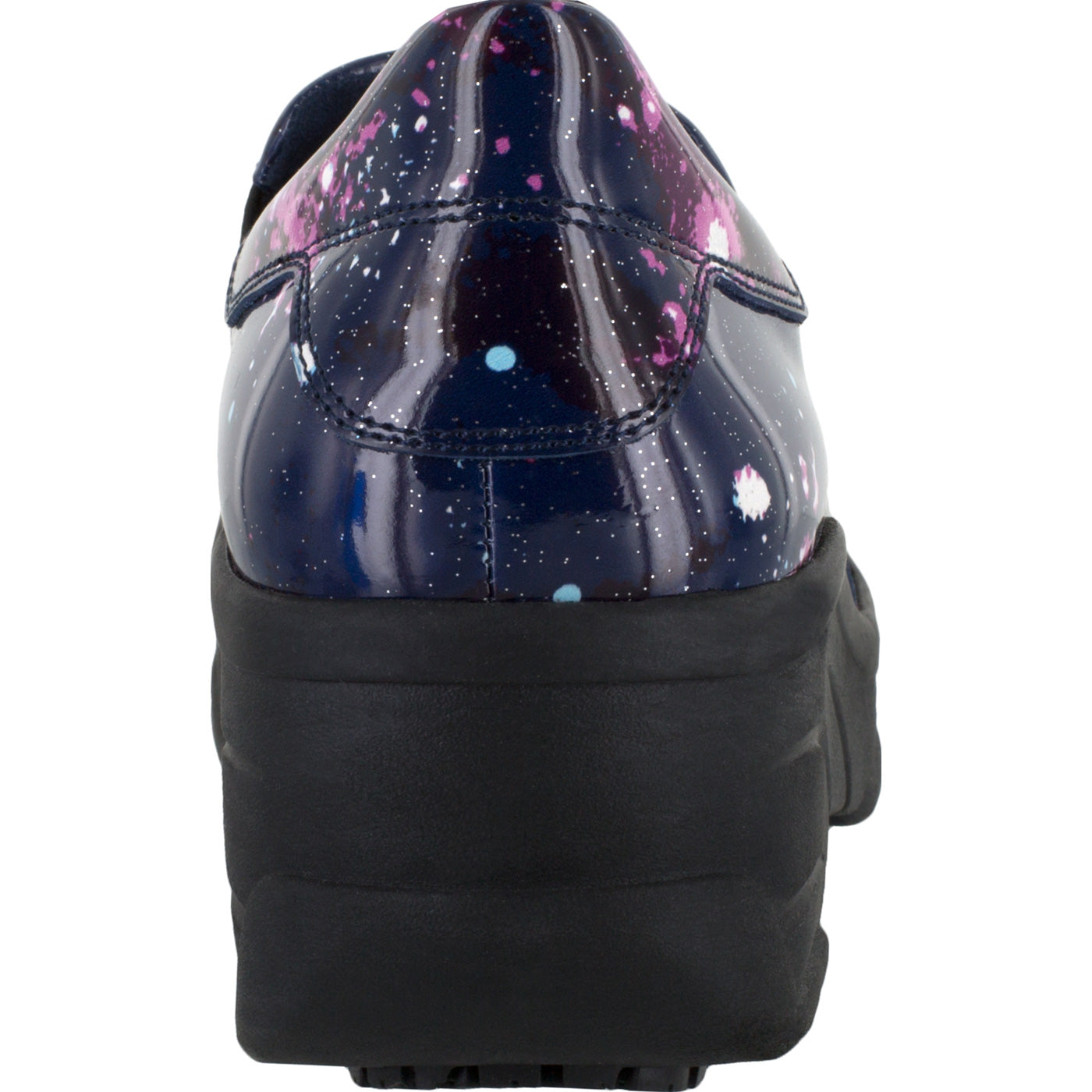 Easy WORKS by Easy Street Appreciate Purple Celestial Women's Slip-Resistant Patent Slip-on Shoe - back