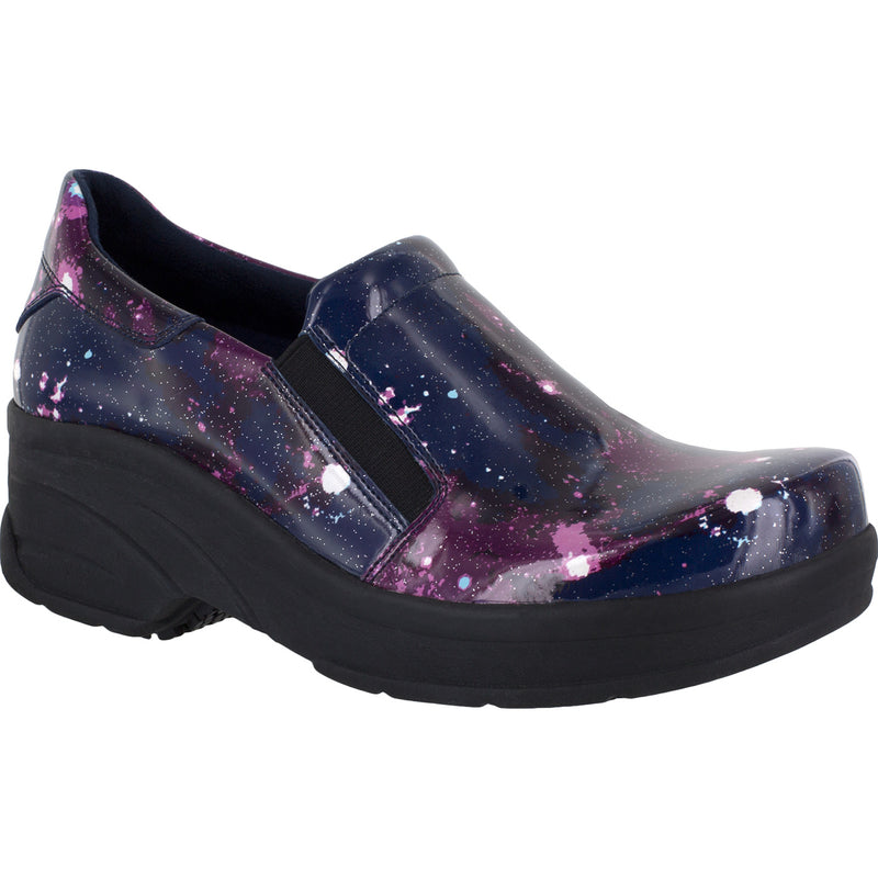 Easy WORKS by Easy Street Appreciate Purple Celestial Women's Slip-Resistant Patent Slip-on Shoe - main