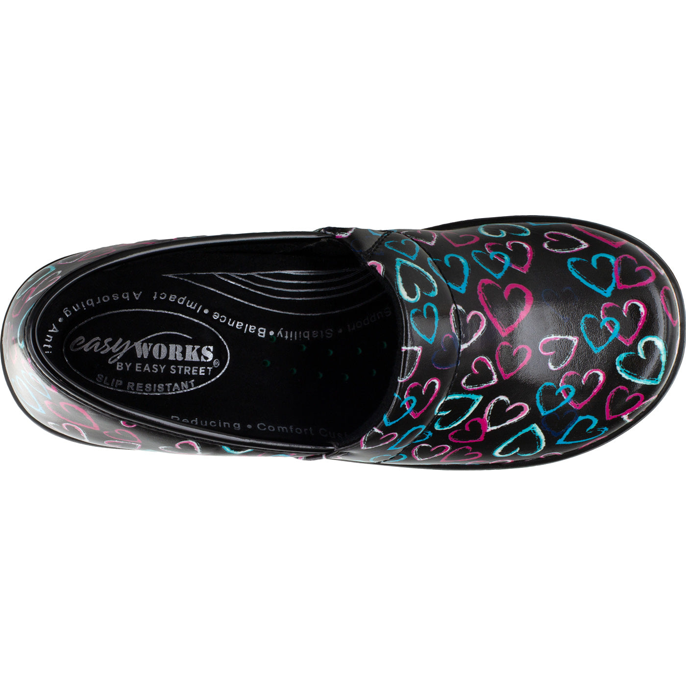 Easy WORKS by Easy Street Laurie Women's Slip-Resistant Slip-on Work Shoe - birdseye