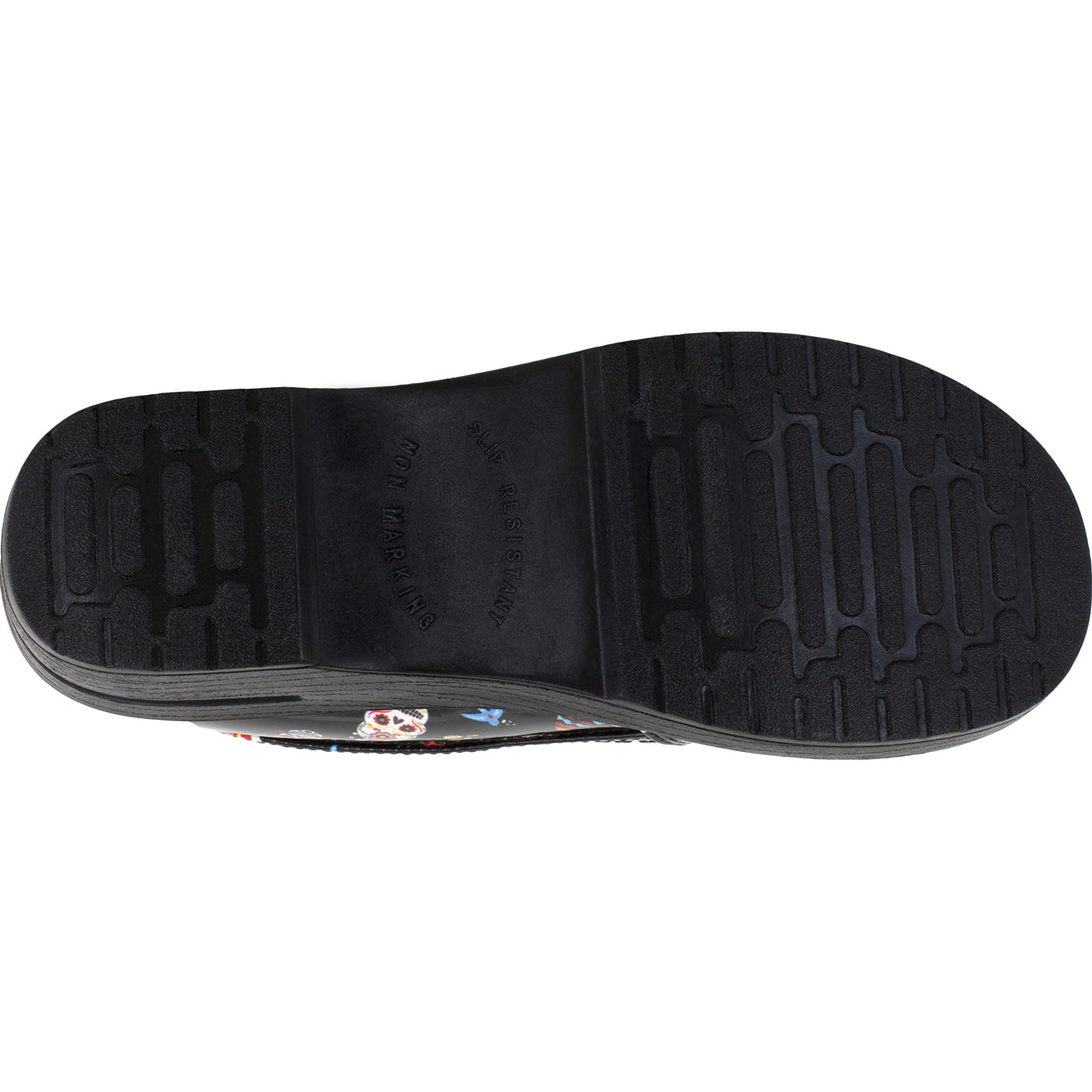 Easy WORKS by Easy Street Leeza Festive Skulls Women's Slip-Resistant Patent Slip-On Shoe - outsole