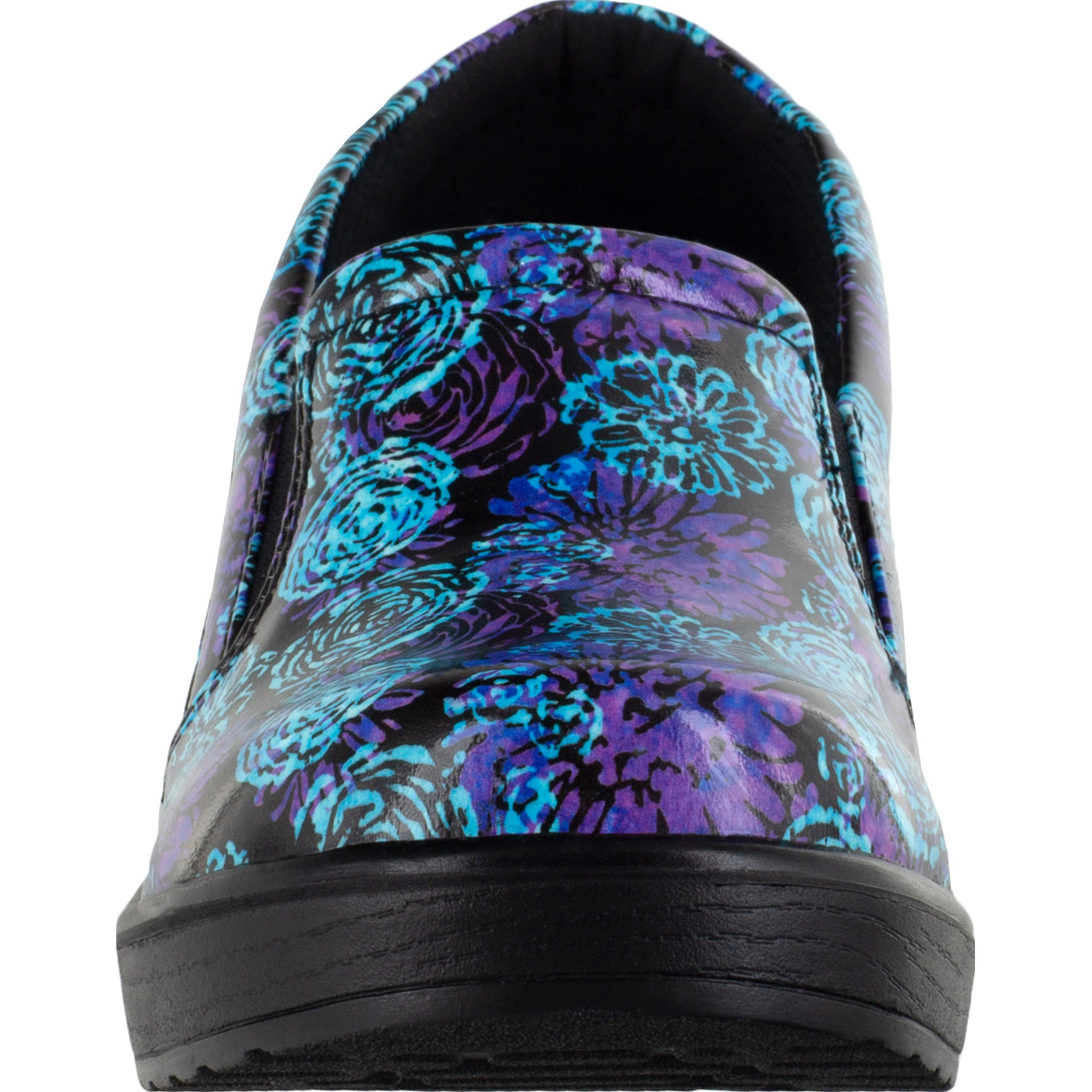 Easy WORKS by Easy Street Leeza Batik Women's Slip-Resistant Patent Slip-On Shoe - front