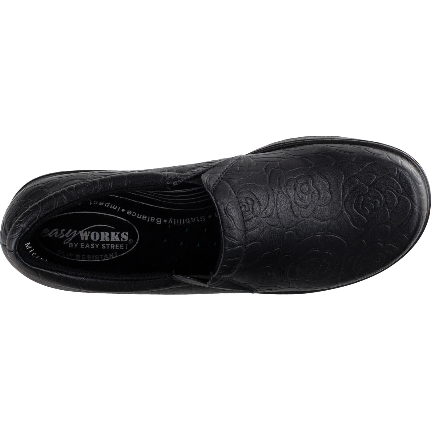 Easy WORKS by Easy Street Tiffany Women's Slip-Resistant Slip-On Work Shoe - birdseye