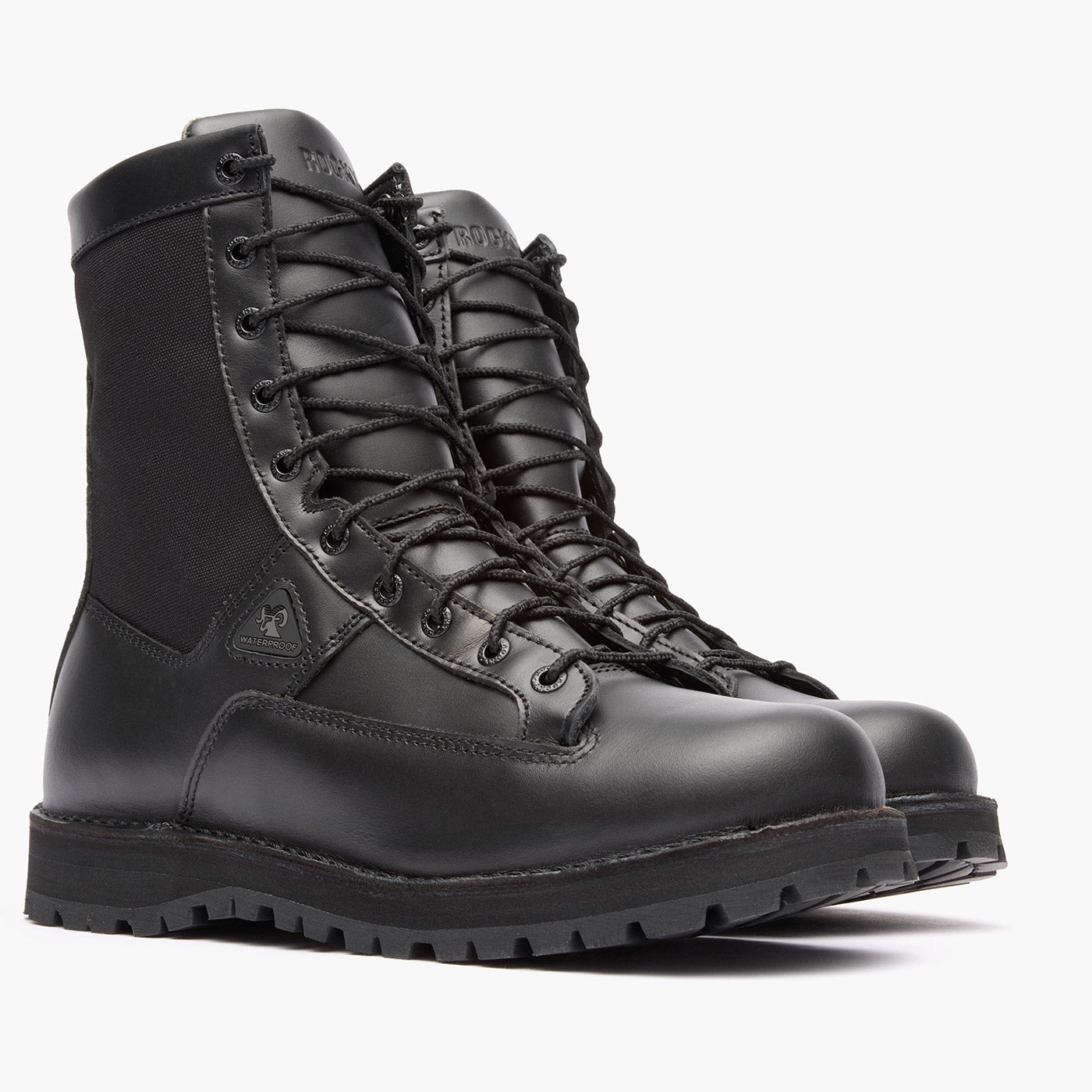 Rocky Portland Lace-to-Toe Waterproof Public Service Boots - doublequarter