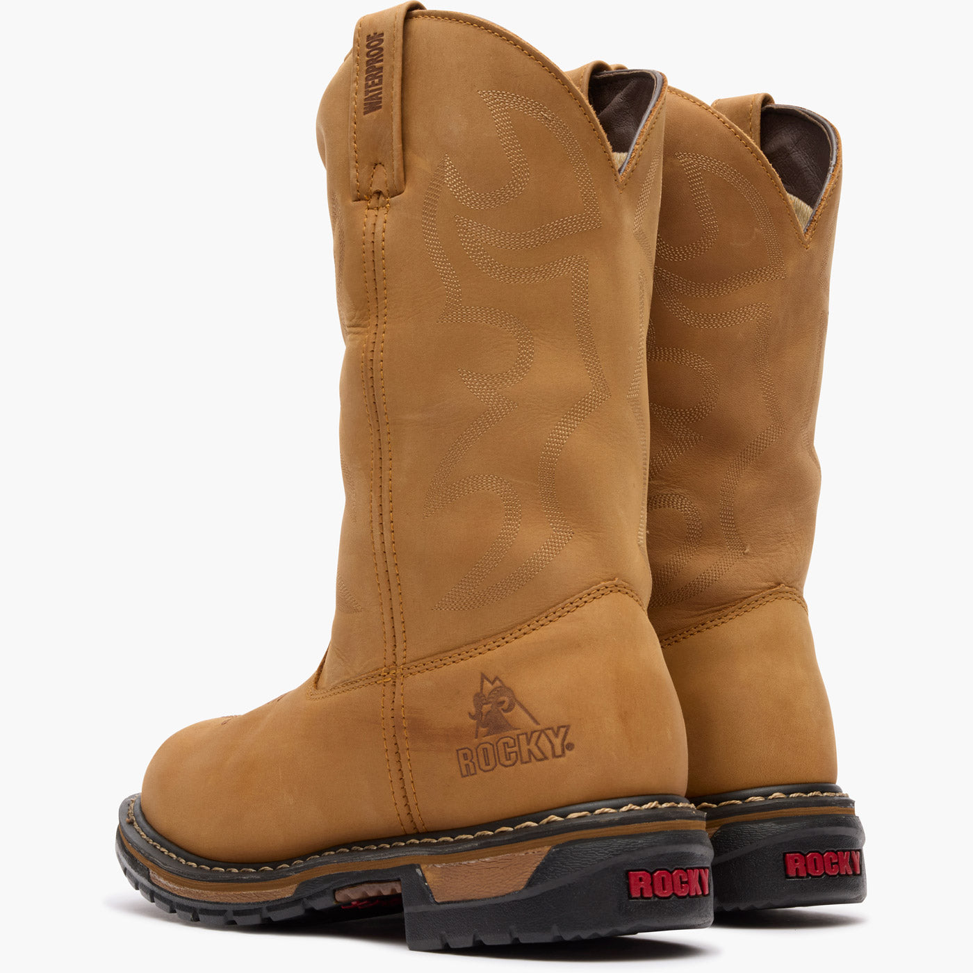 Rocky Original Ride Branson Roper Waterproof Western Boots - doubleheel