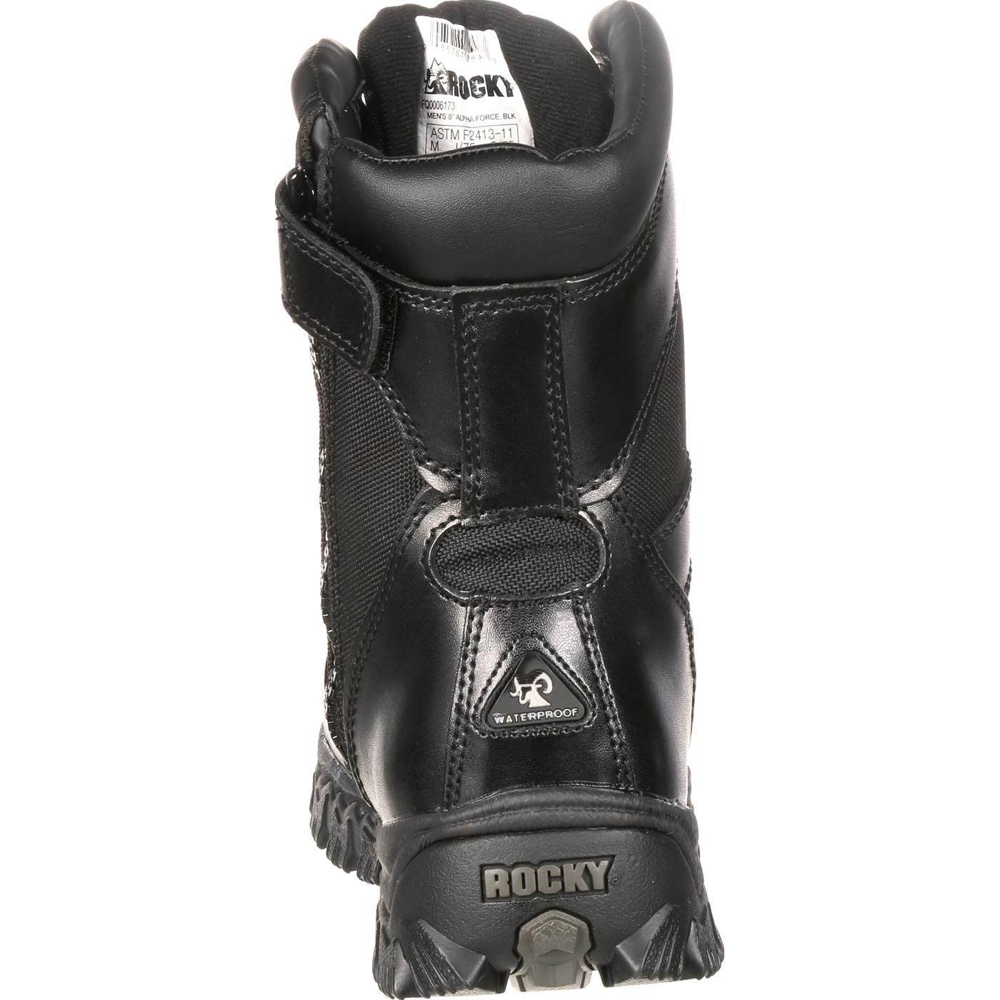Rocky AlphaForce Zipper Composite Toe Public Service Boot - back