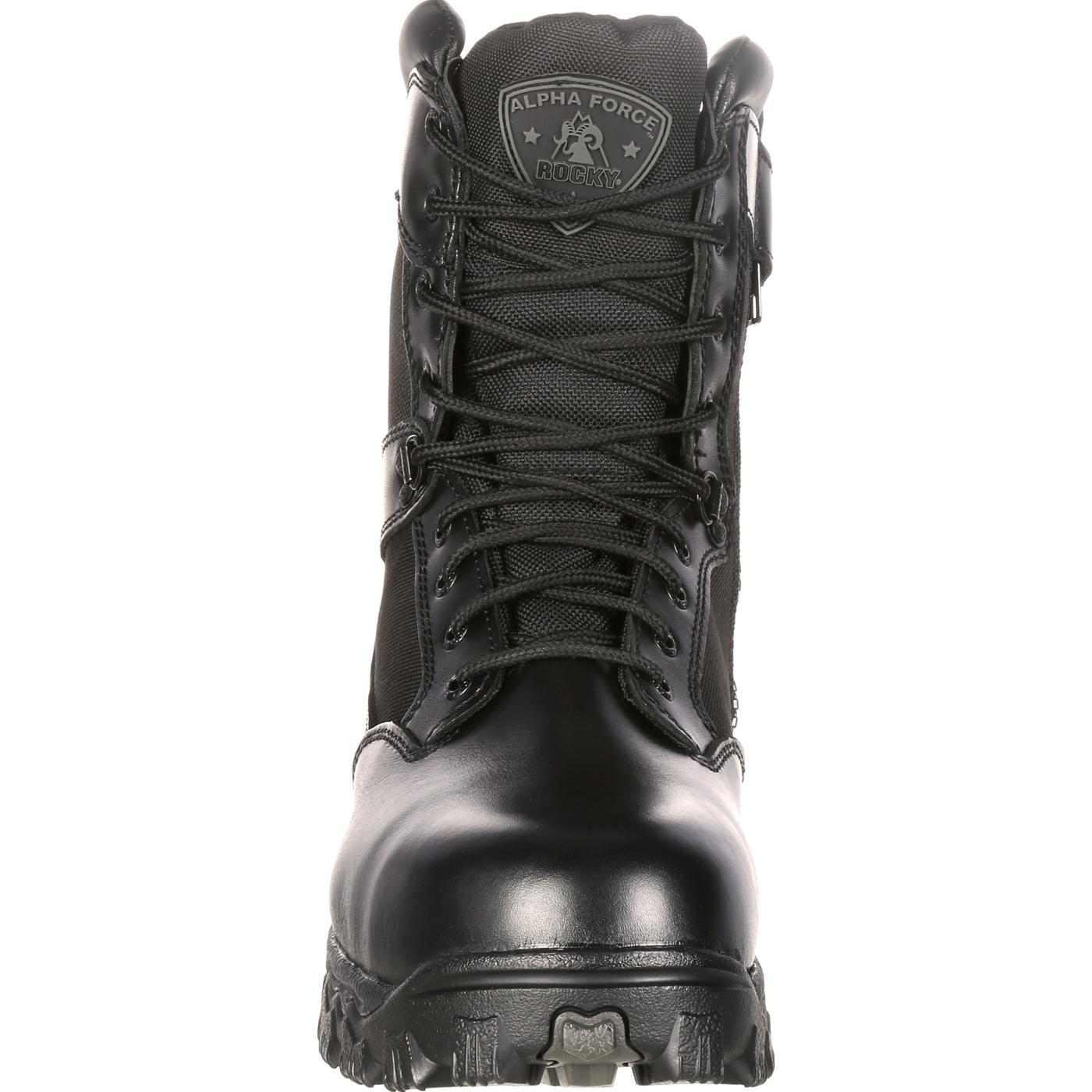 Rocky AlphaForce Zipper Composite Toe Public Service Boot - front