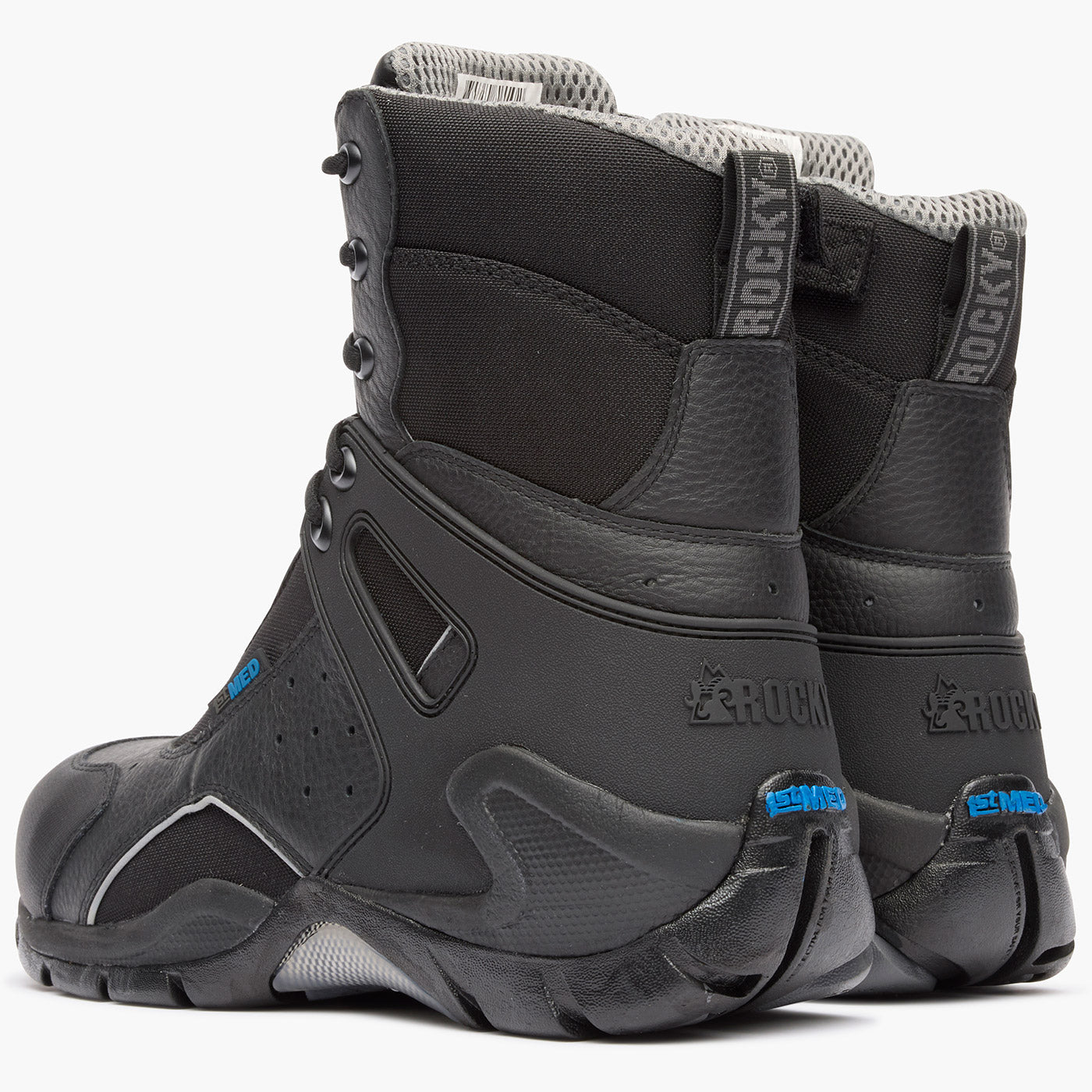 Rocky 1st Med Carbon Fiber Toe Puncture-Resistant Side-Zip Waterproof Public Service Boot - doubleheel