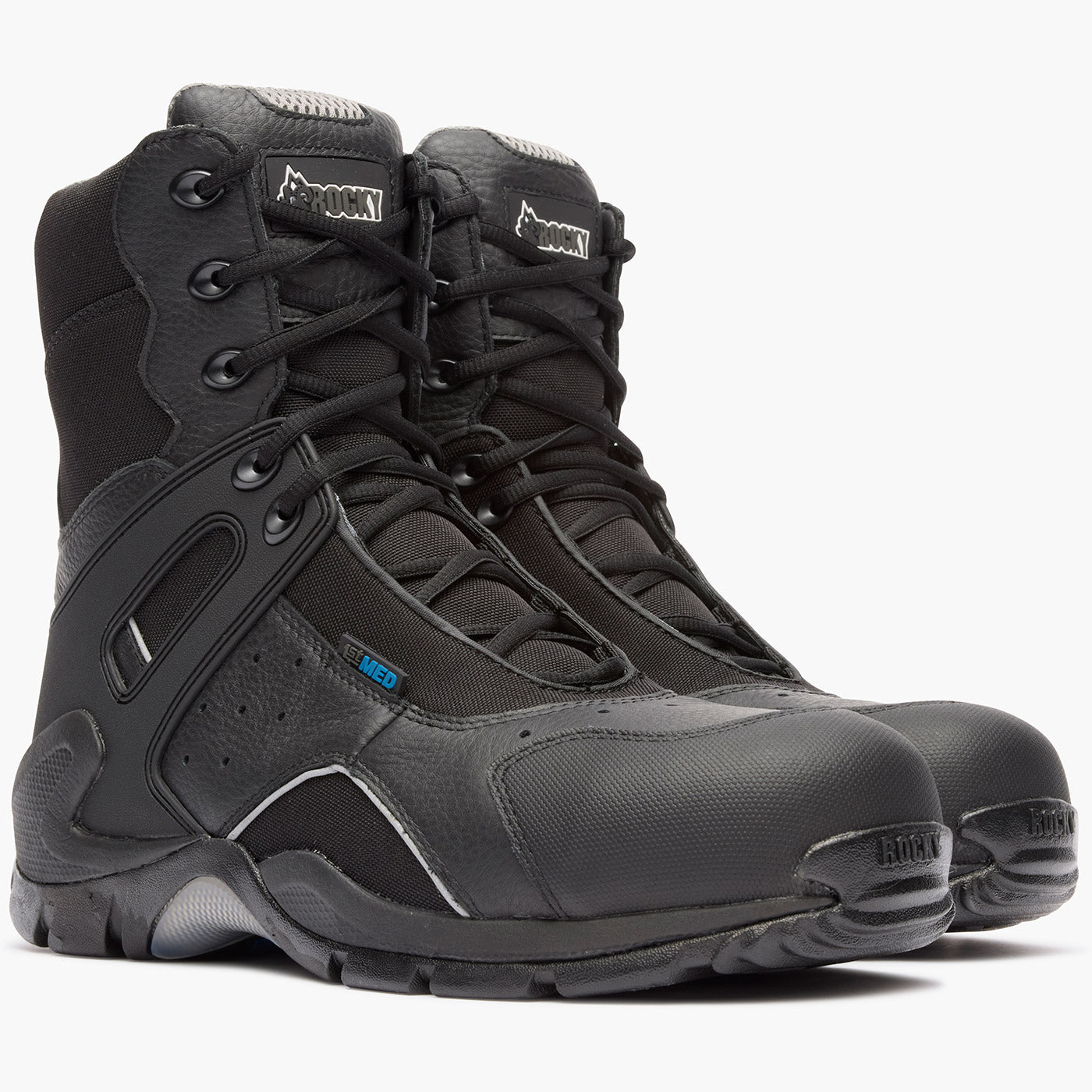 Rocky 1st Med Carbon Fiber Toe Puncture-Resistant Side-Zip Waterproof Public Service Boot - doublequarter