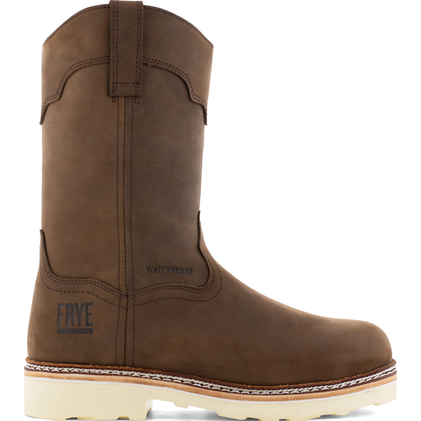 Frye Supply Men's 10-inch Steel Toe Electrical Hazard Waterproof Pull-On Work Boot - profile