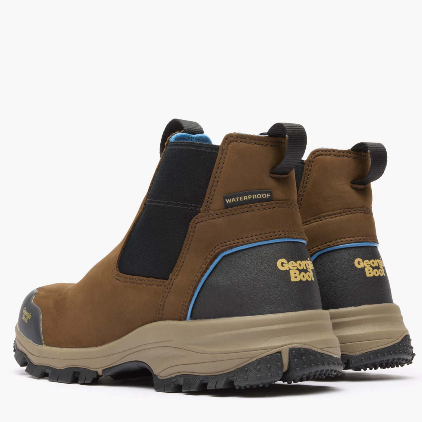 Georgia Boot Blue Collar Chelsea Waterproof Work Romeo Boot - back