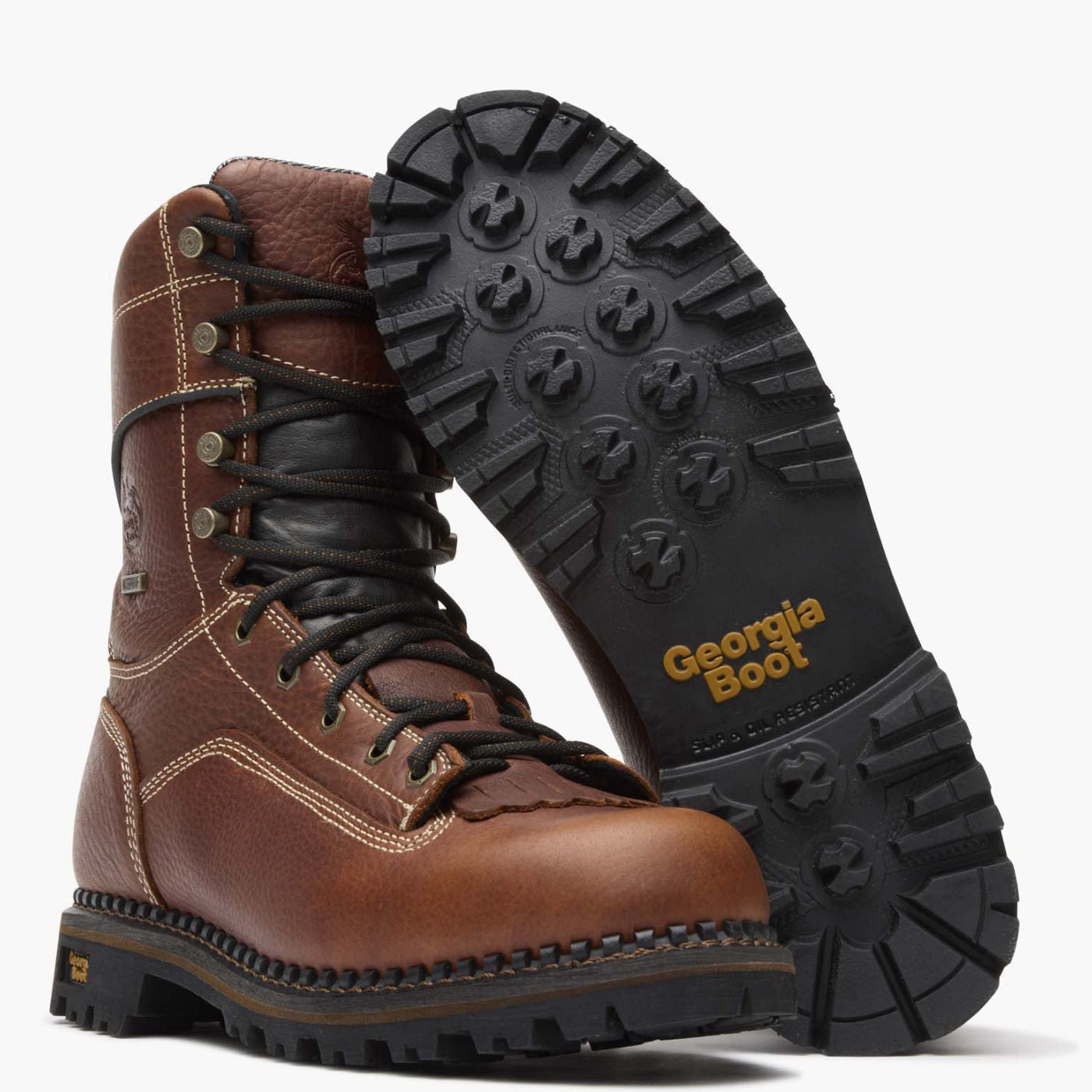 Georgia Boot AMP LT Logger Low Heel Waterproof Work Boot - outsole