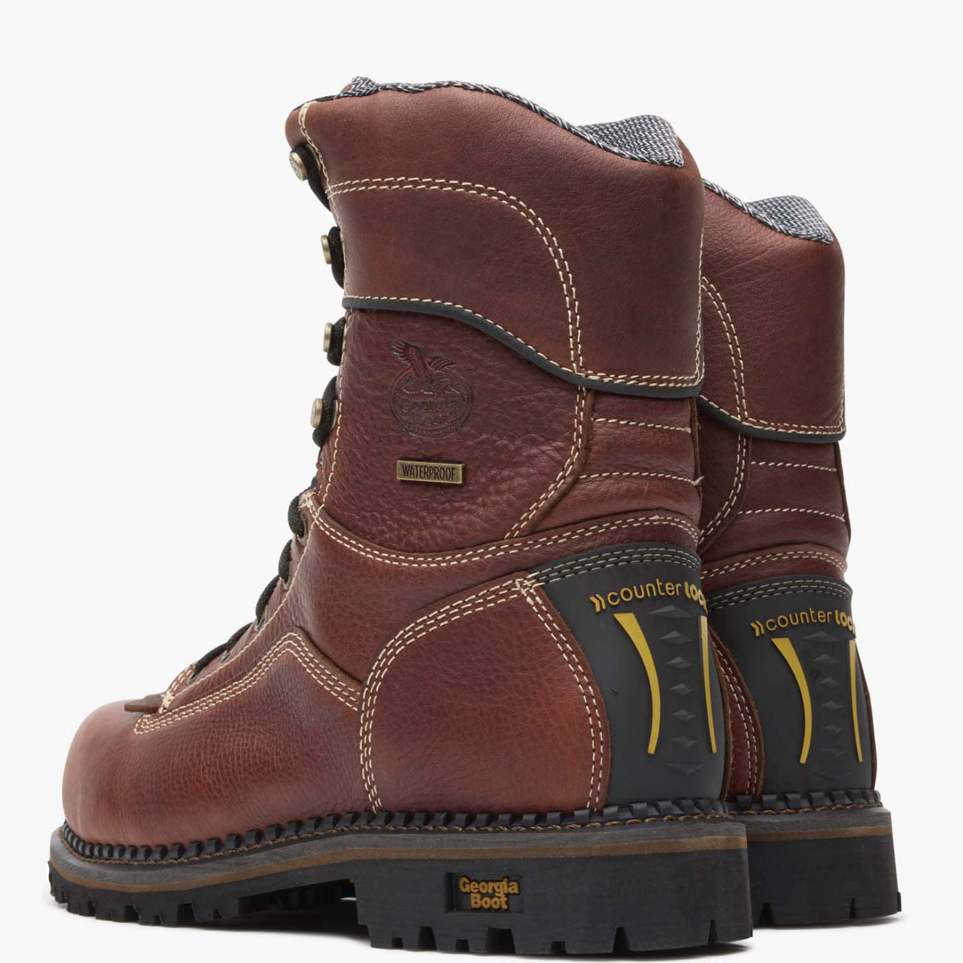 Georgia Boot AMP LT Logger Composite Toe Low Heel Waterproof Work Boot - back