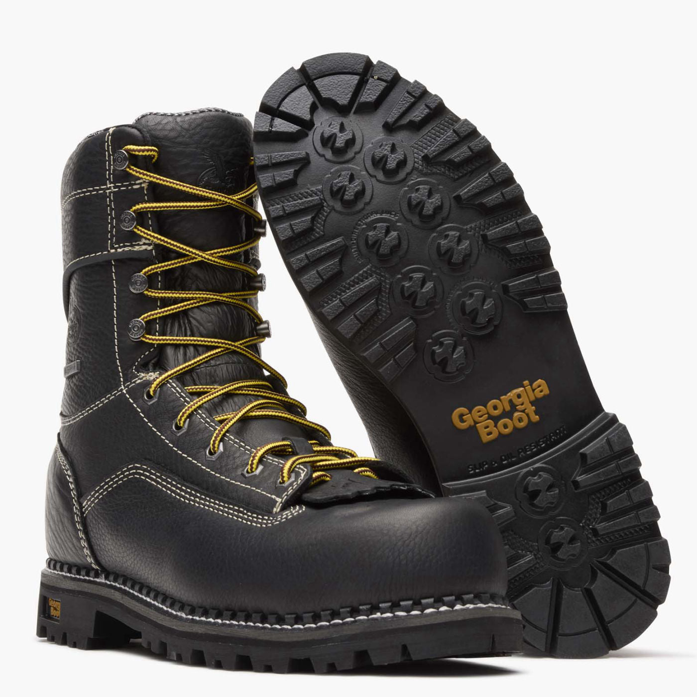 Georgia Boot AMP LT Logger Composite Toe Waterproof Work Boot - outsole