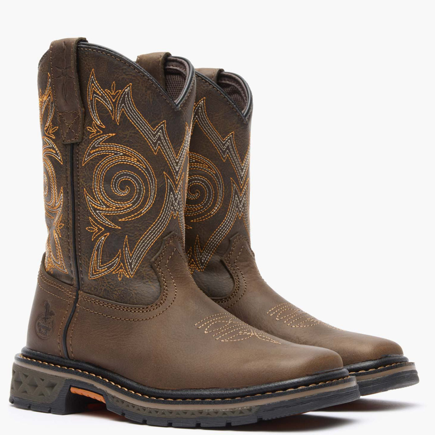 Georgia Boot Carbo-Tec LT Little Kids Brown Pull on Boot - 12