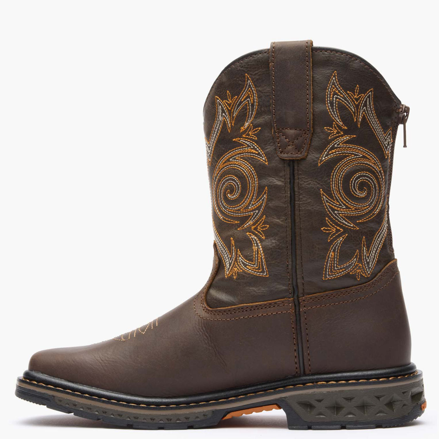 Georgia Boot Carbo-Tec LT Big Kids Brown Pull-On Boot - profile