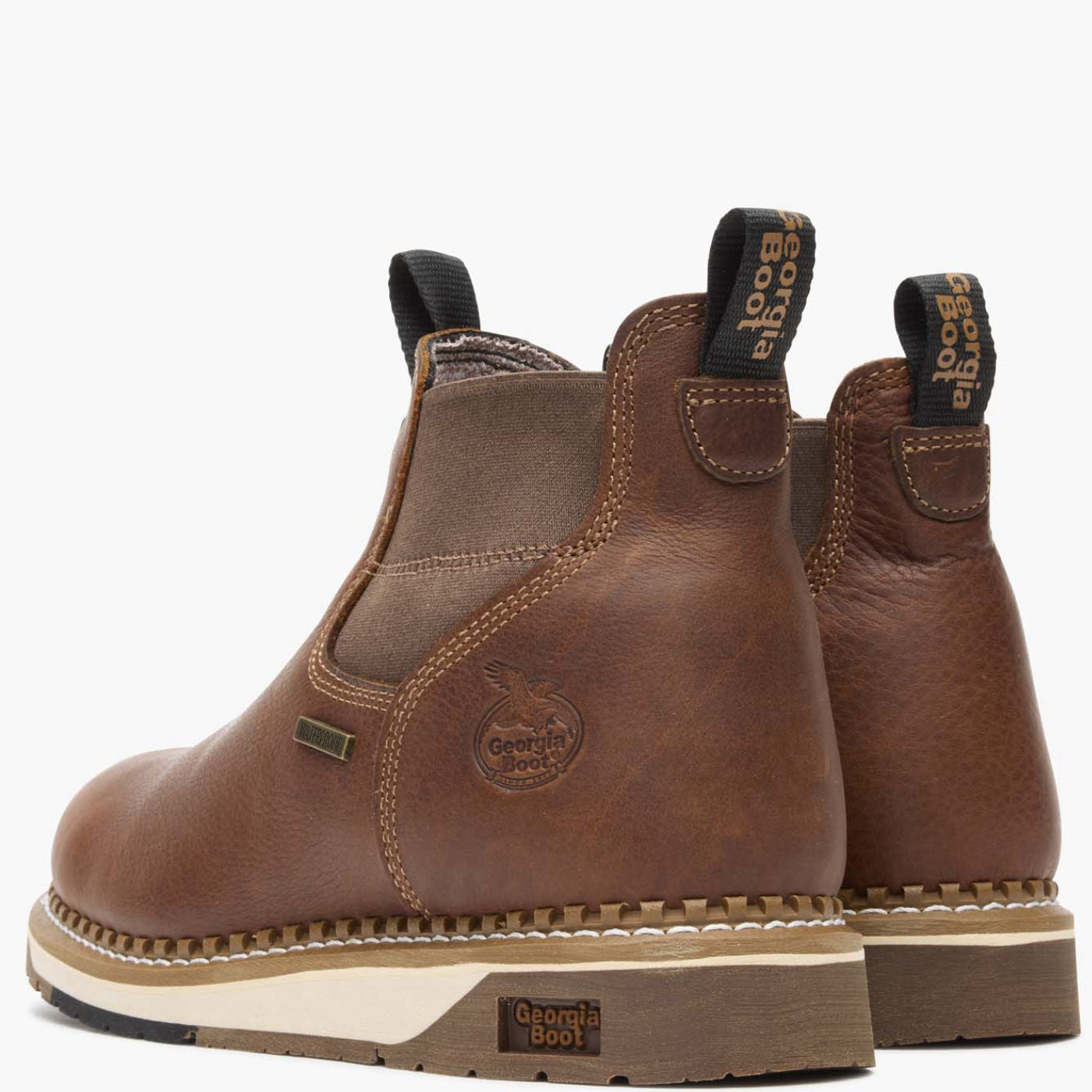 Georgia Boot AMP LT Wedge Waterproof Chelsea Work Boot - back