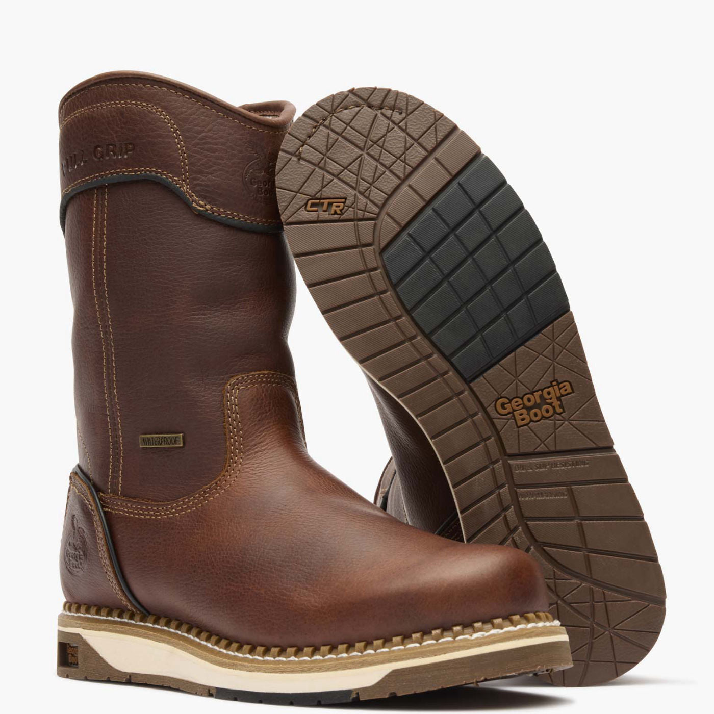 Georgia Boot AMP LT Wedge Waterproof Pull On Work Boot - outsole