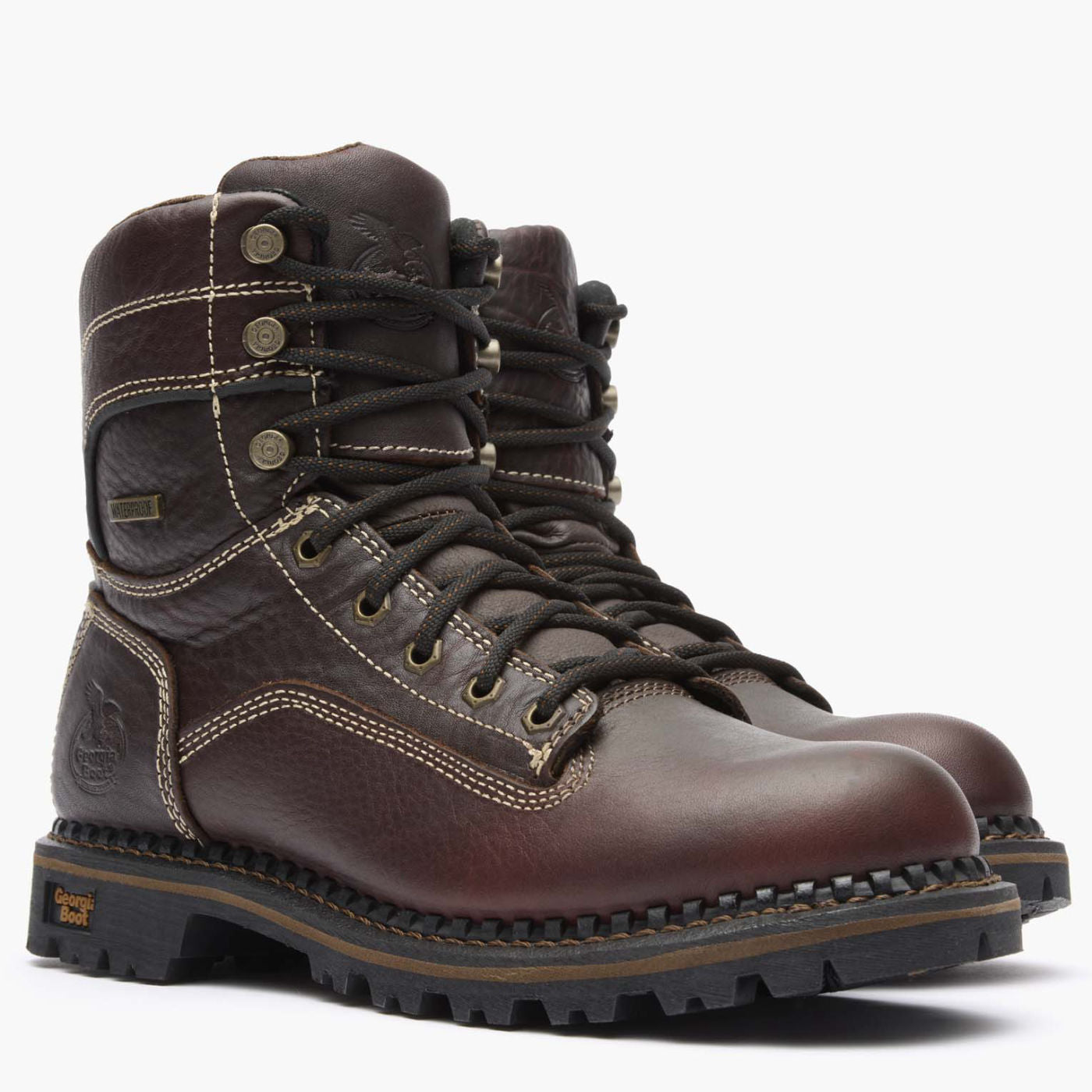 Georgia Boot AMP LT Logger Women's Alloy Toe Waterproof Low Heel Logger Boot - 12