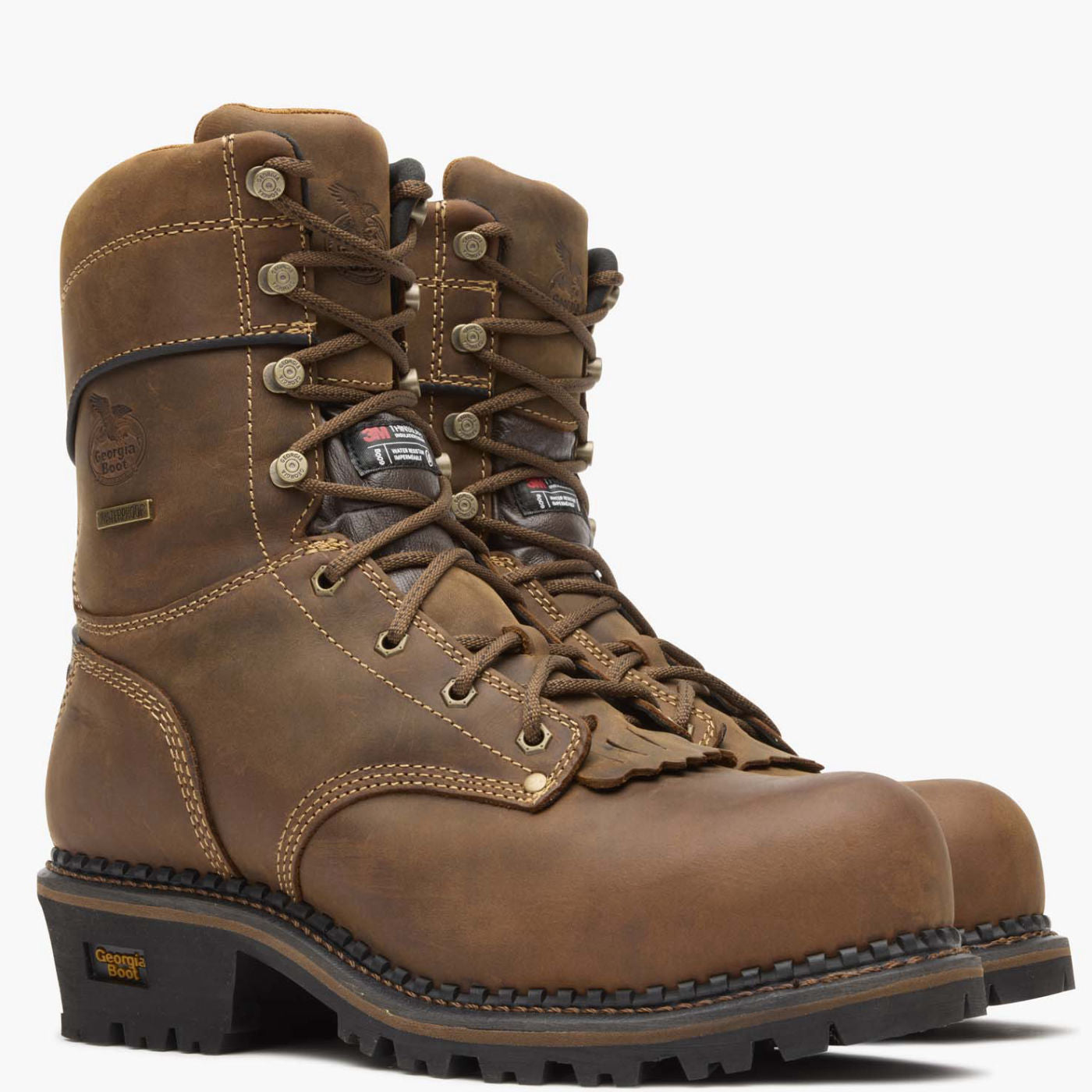 Georgia Boot AMP LT Logger Composite Toe Insulated Waterproof Work Boot - 12