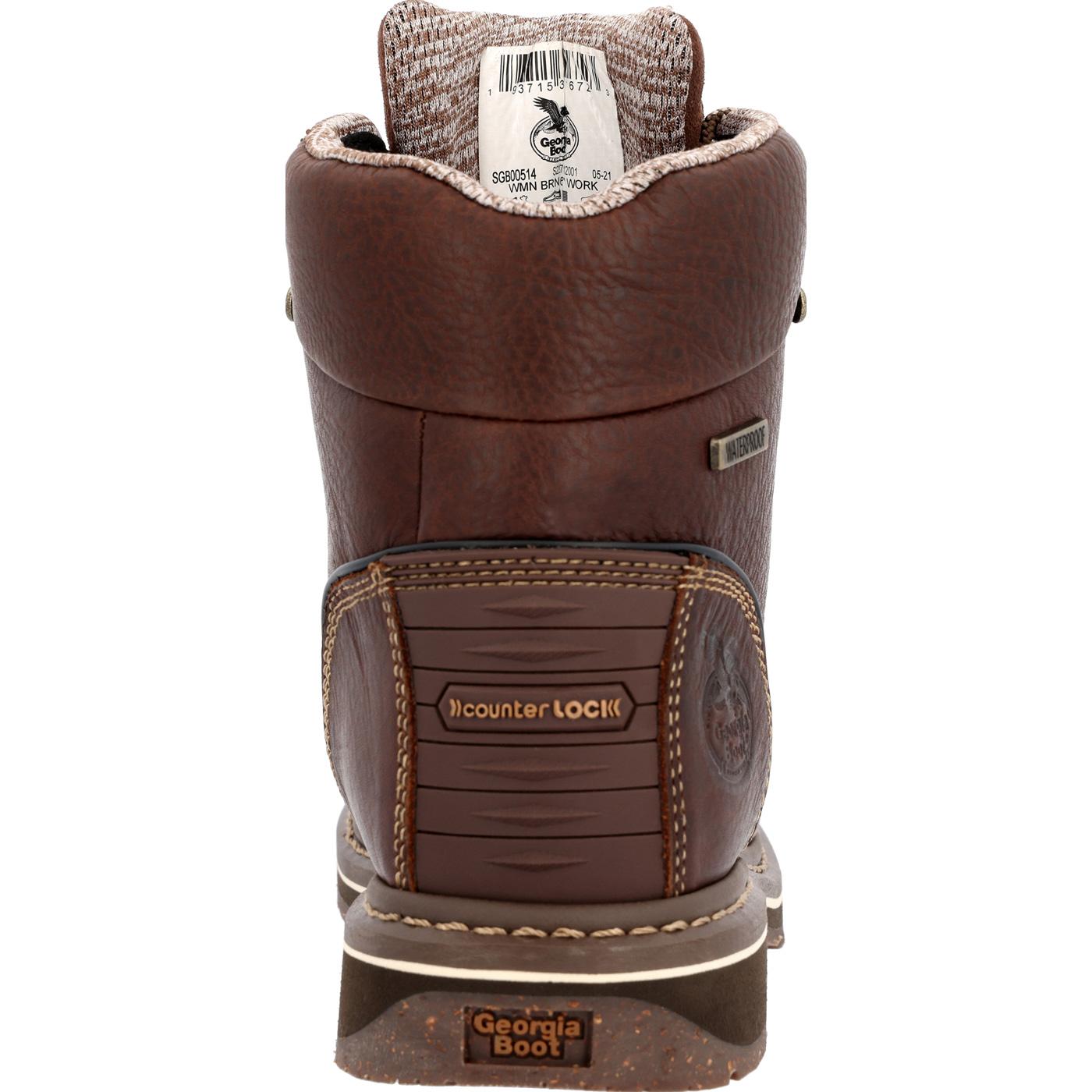 Georgia Boot AMP LT Edge Women's Alloy Toe Waterproof Work Boot - back