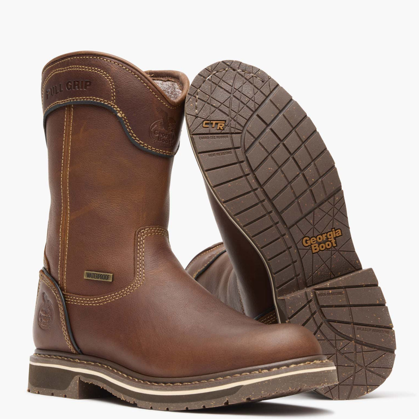 Georgia Boot AMP LT Edge Women's Waterproof Pull On Work Boot - outsole