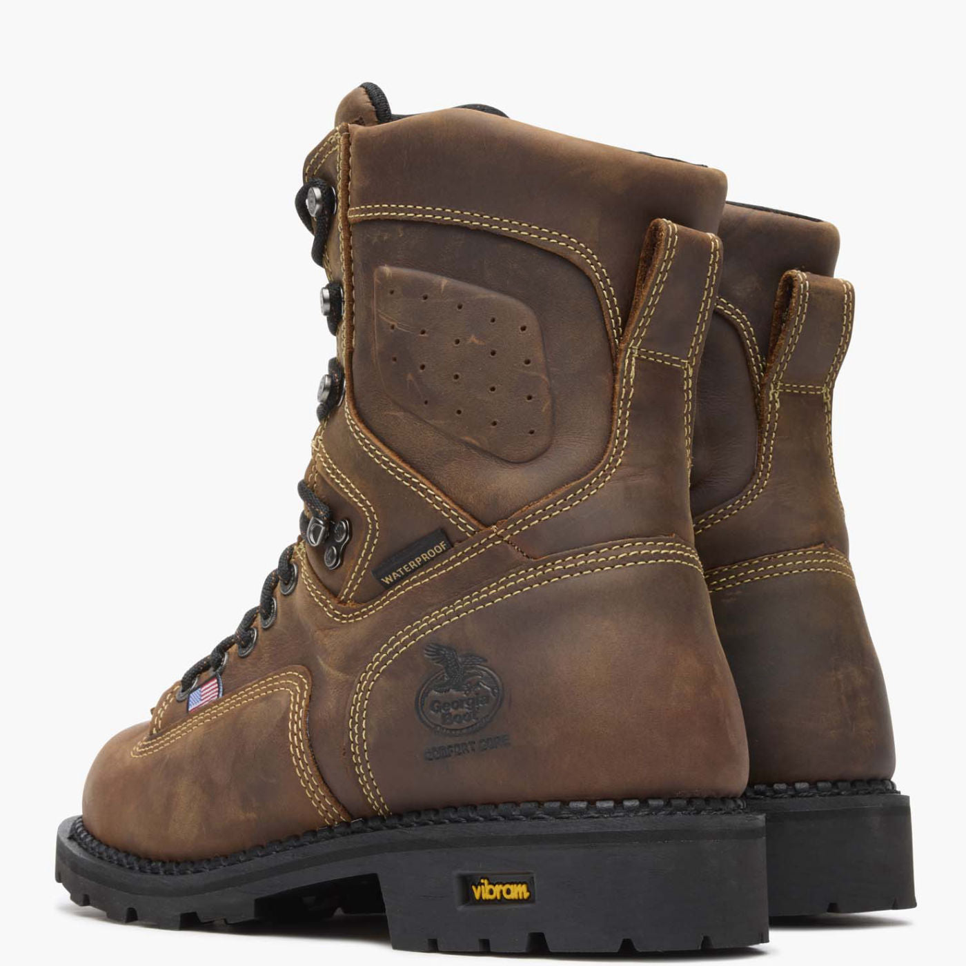 Men's USA Logger Waterproof Work Boot - back