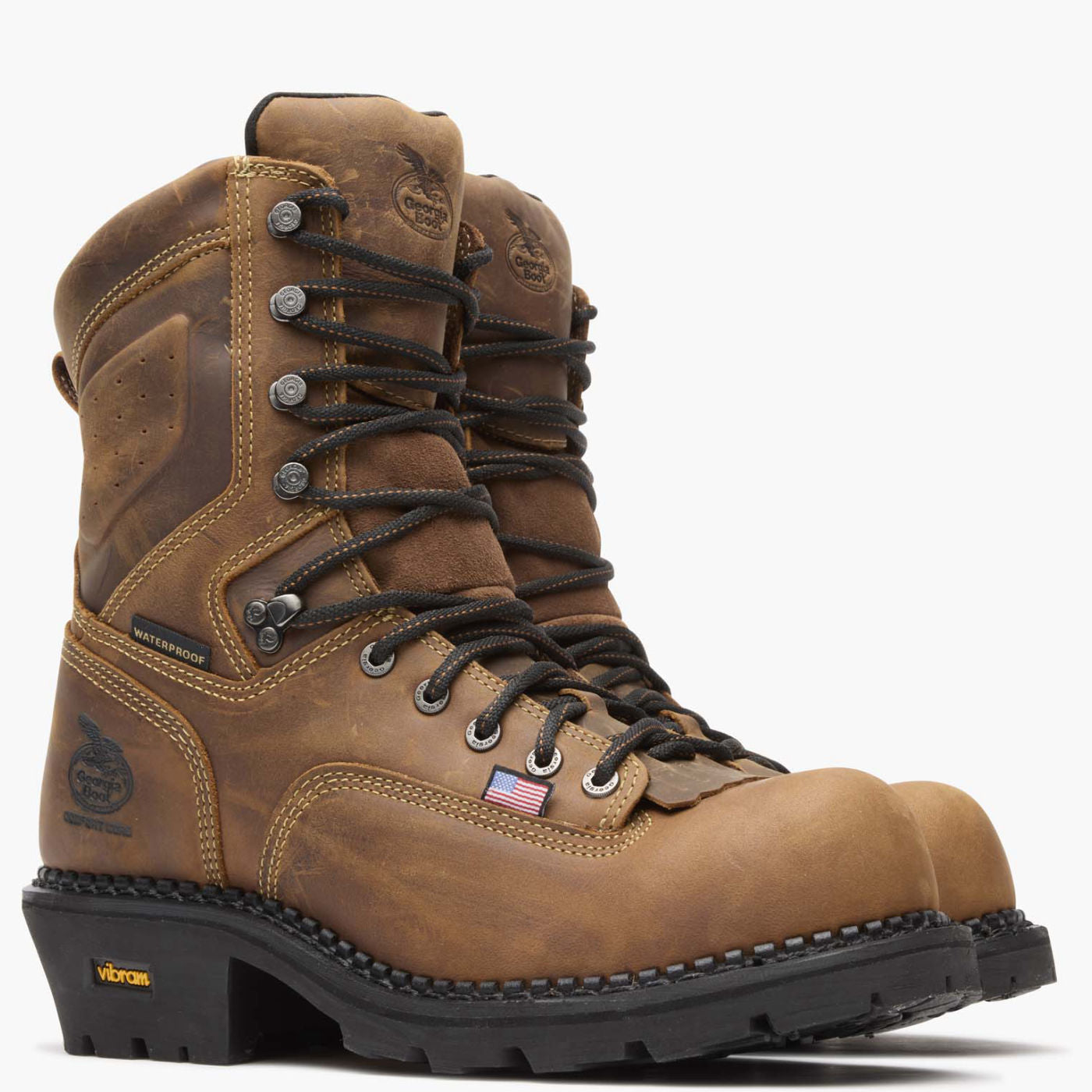Georgia Boot USA Logger Composite Toe Waterproof Work Boot - 12