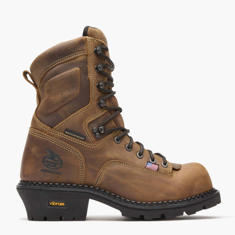 Georgia Boot USA Logger Composite Toe Waterproof Work Boot - profile