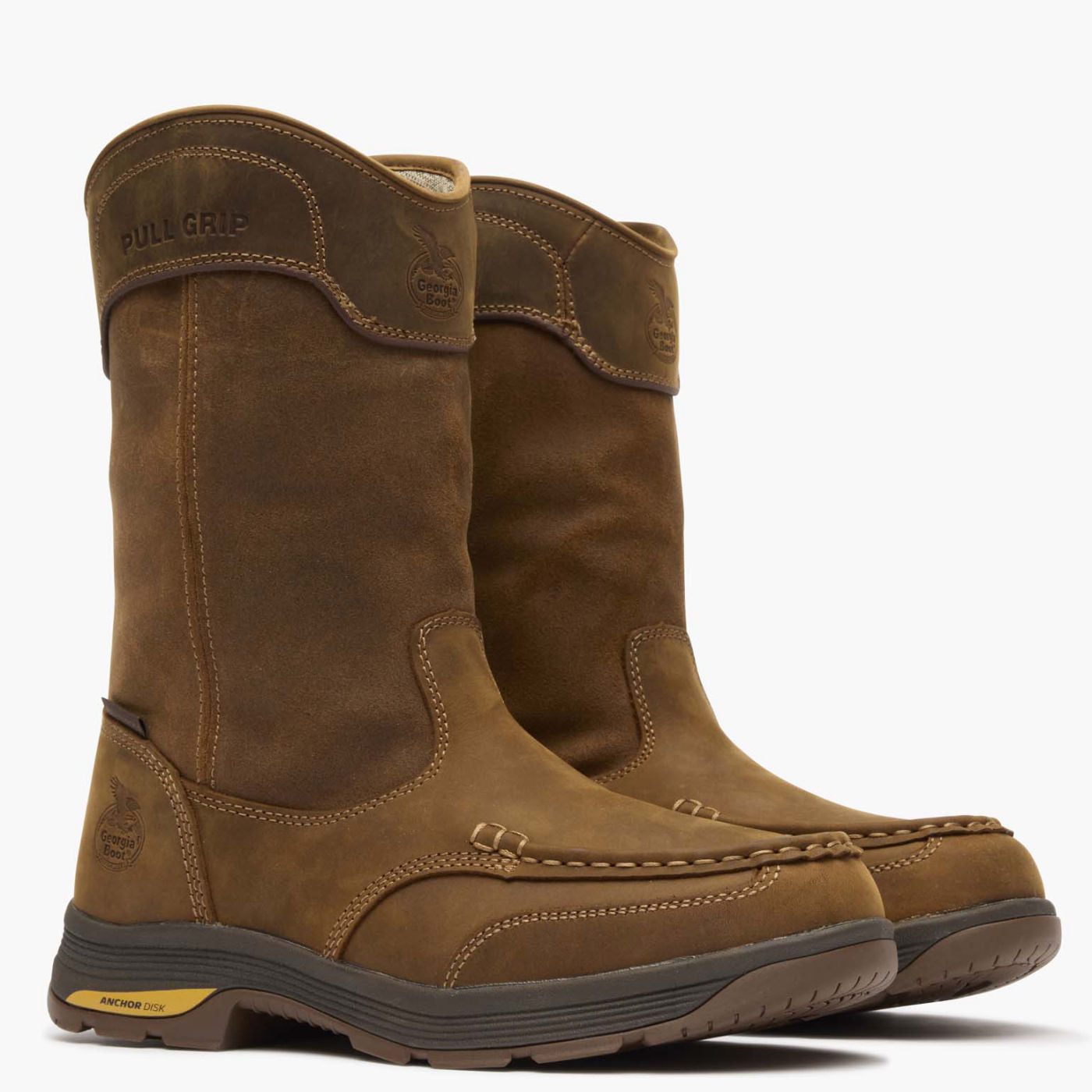 Georgia Boot Athens SuperLyte Waterproof Wellington Pull-On Boot - 12