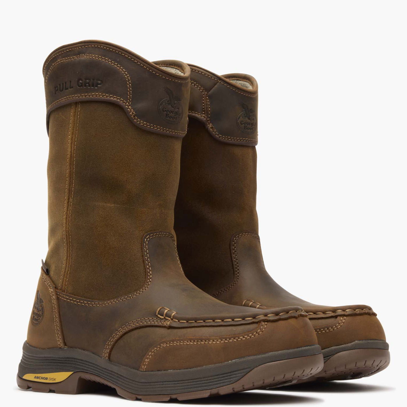 Georgia Boot Athens SuperLyte Alloy Toe Waterproof Wellington Pull-On - 12