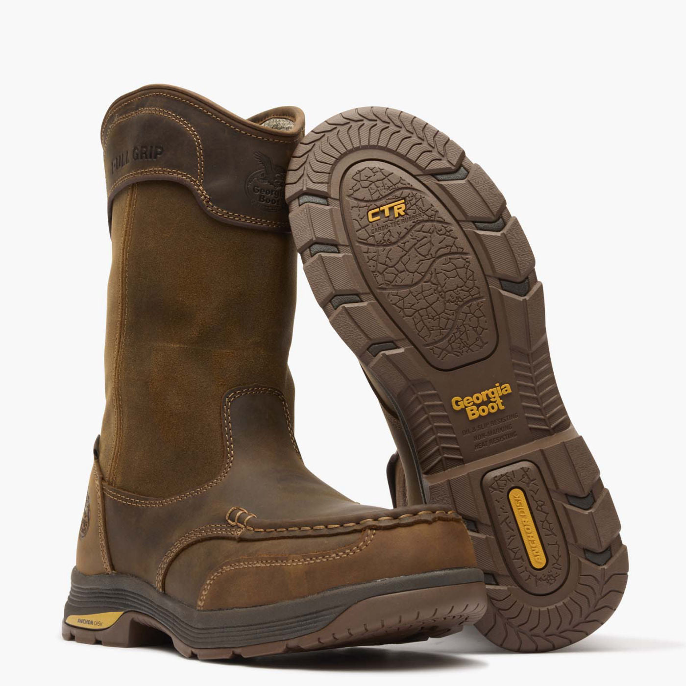 Georgia Boot Athens SuperLyte Alloy Toe Waterproof Wellington Pull-On - outsole