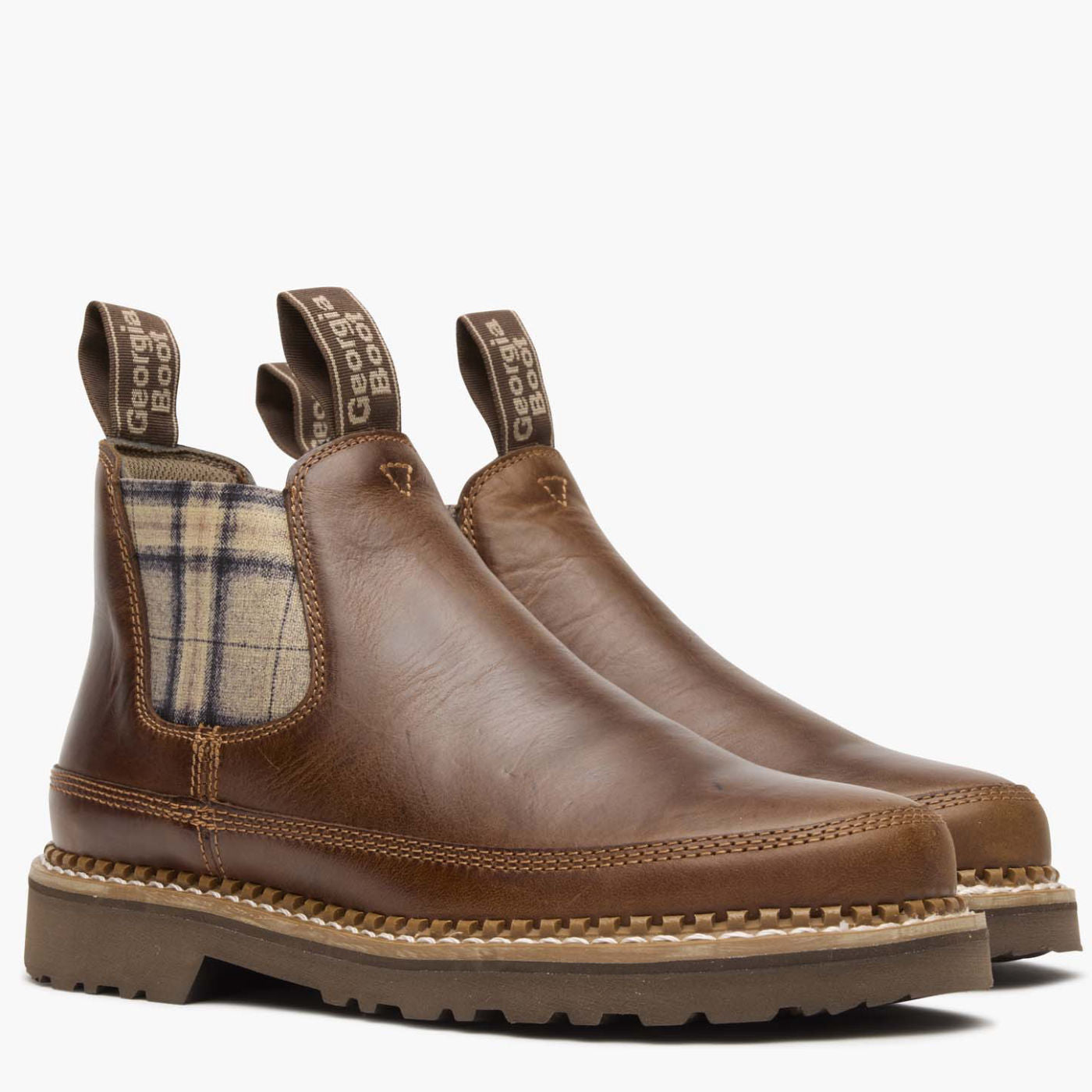 Georgia Boot Women's Plaid Chelsea Romeo Shoe - 12