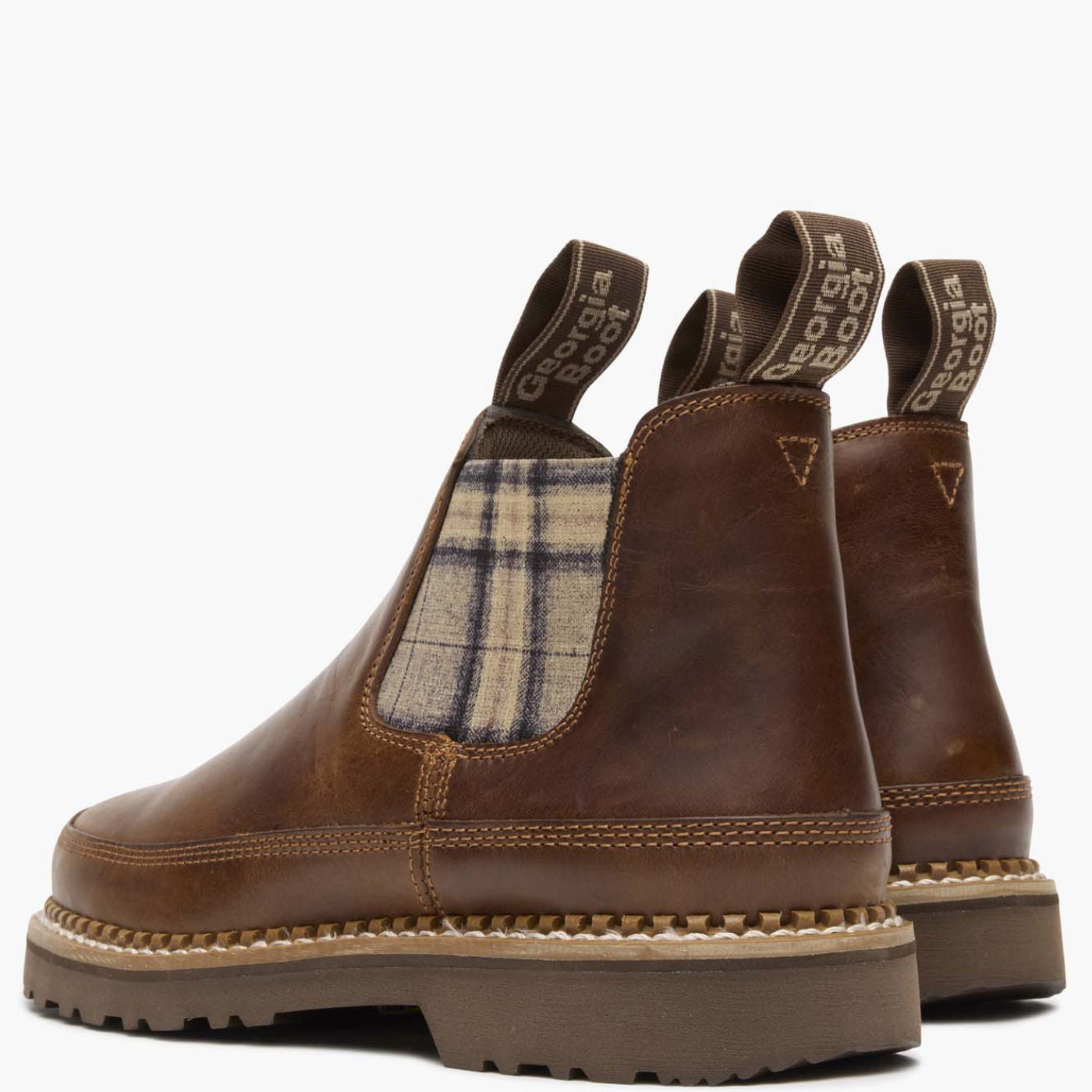 Georgia Boot Women's Plaid Chelsea Romeo Shoe - back