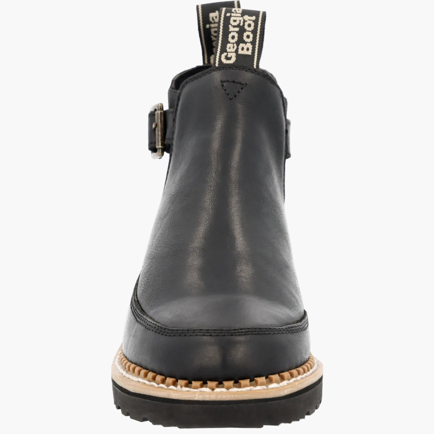 Georgia Boot Women's Black Buckle Chelsea Romeo - front