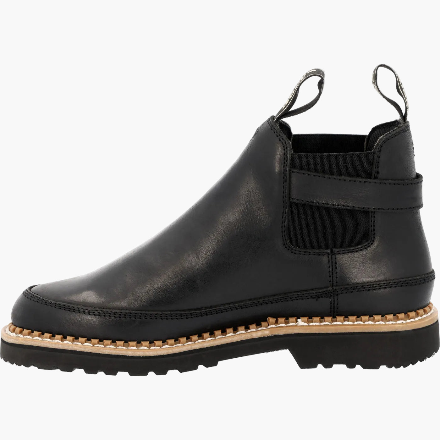 Georgia Boot Women's Black Buckle Chelsea Romeo - profile