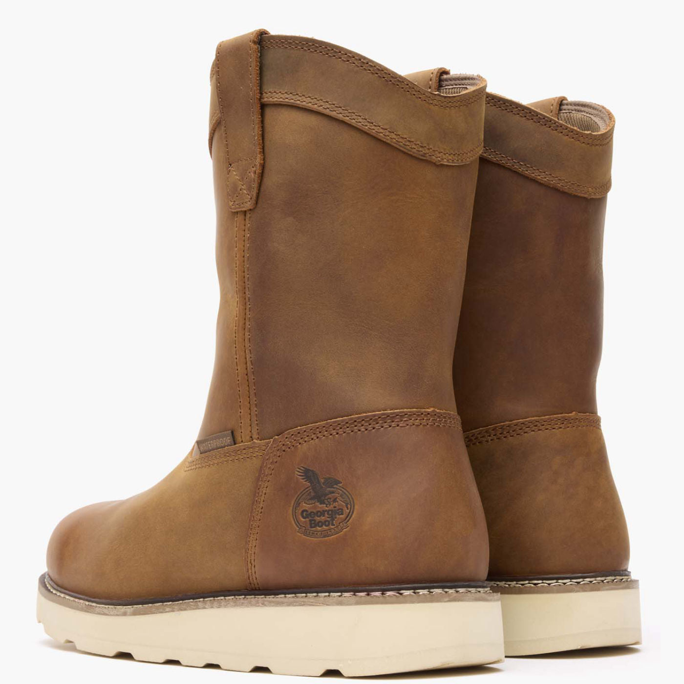 ""Georgia Boot Core 37 10"" Waterproof Pull On Wedge Boot" - back"