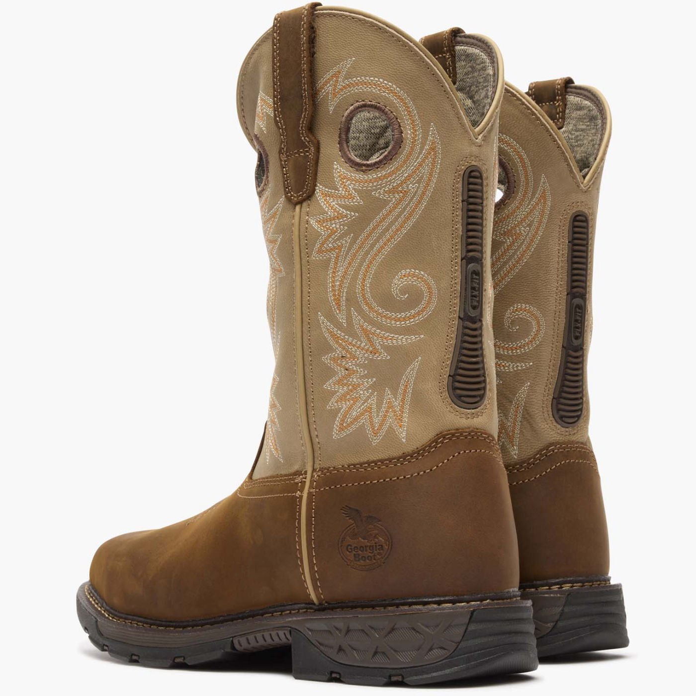""Georgia Boot Carbo-Tec FLX 11"" Alloy Toe Pull On Work Boot" - back"