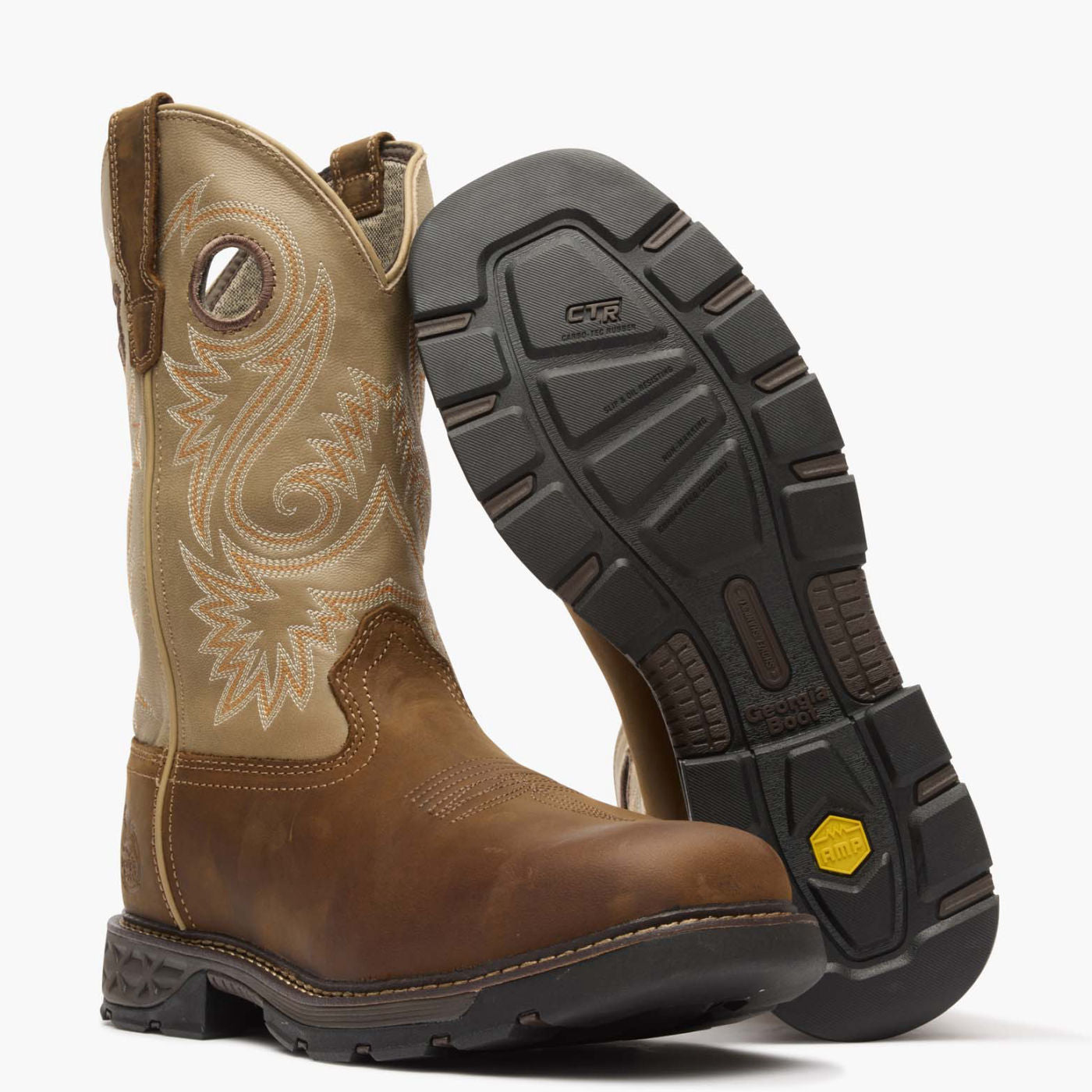 ""Georgia Boot Carbo-Tec FLX 11"" Alloy Toe Pull On Work Boot" - outsole"