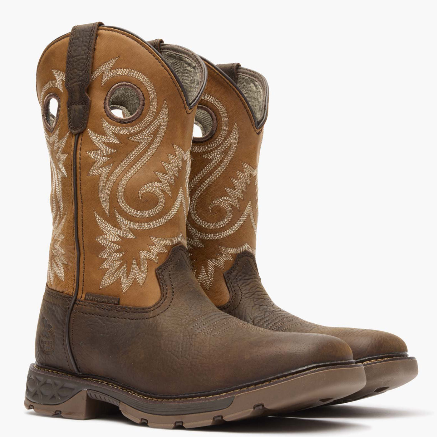 ""Georgia Boot Carbo-Tec FLX 11"" Waterproof Pull On Work Boot" - 12"