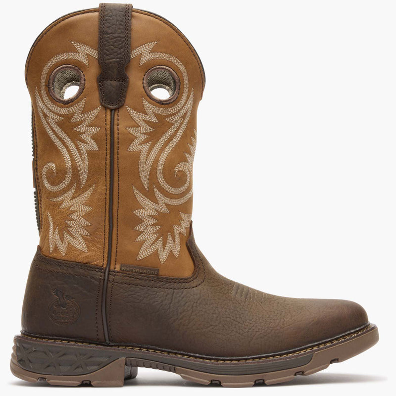 ""Georgia Boot Carbo-Tec FLX 11"" Waterproof Pull On Work Boot" - profile"