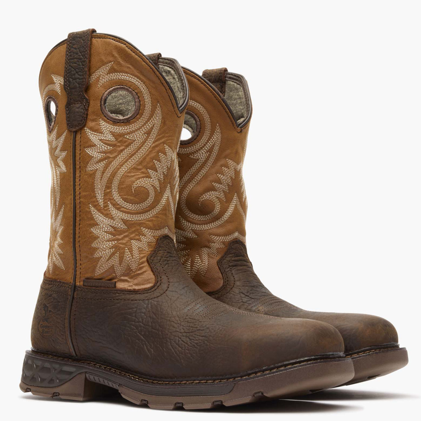 ""Georgia Boot Carbo-Tec FLX 11"" Waterproof Alloy Toe Pull On Work Boot" - 12"