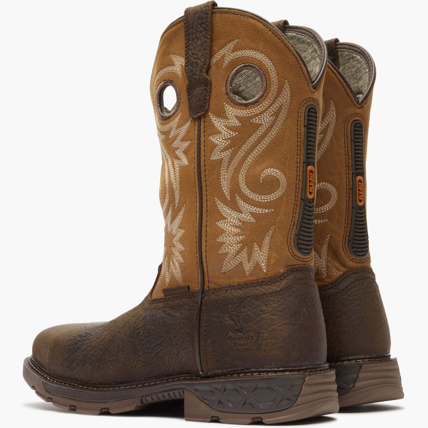 ""Georgia Boot Carbo-Tec FLX 11"" Waterproof Alloy Toe Pull On Work Boot" - back"