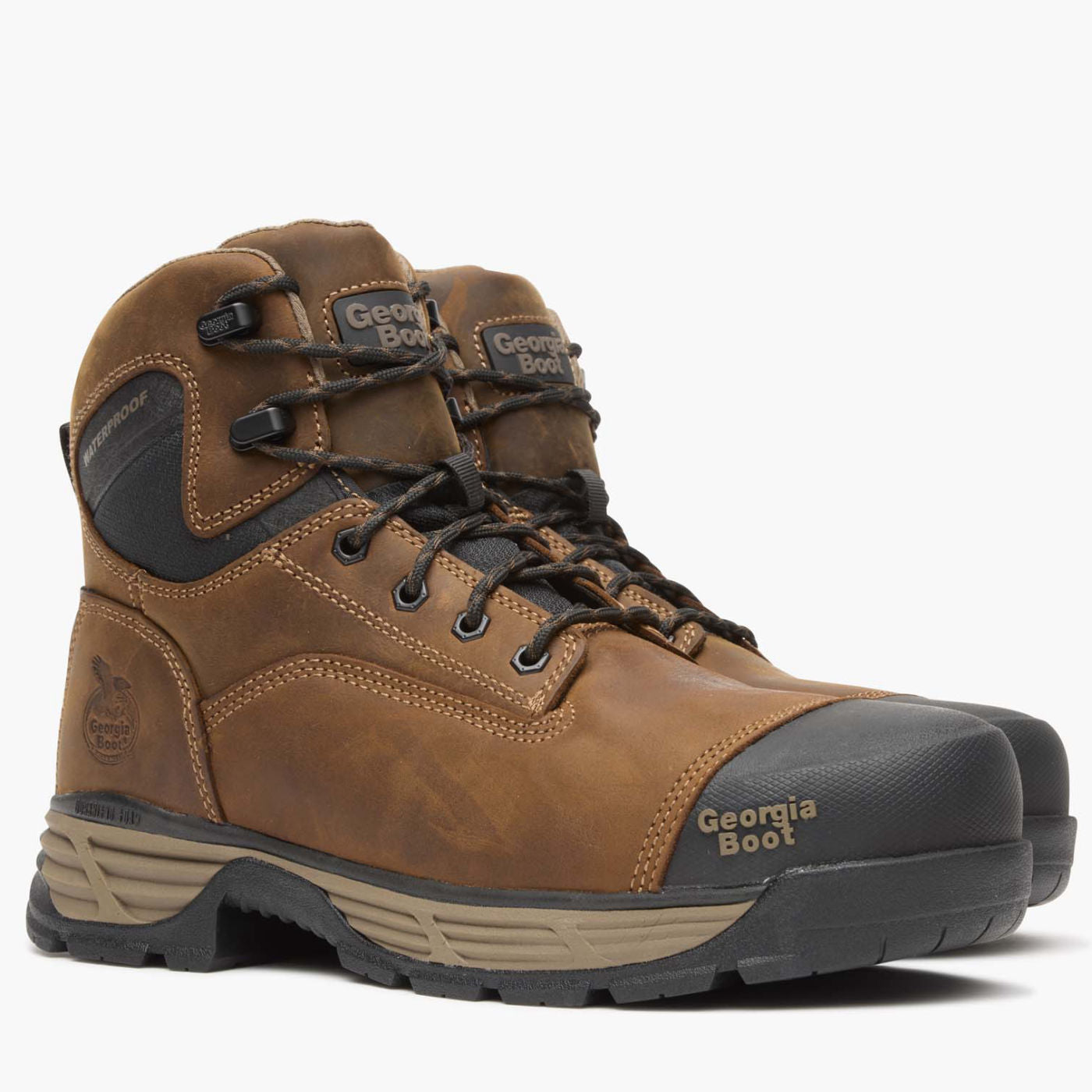 ""Georgia Boot Durablend Edge 6"" Waterproof Alloy Toe Work Boot" - 12"