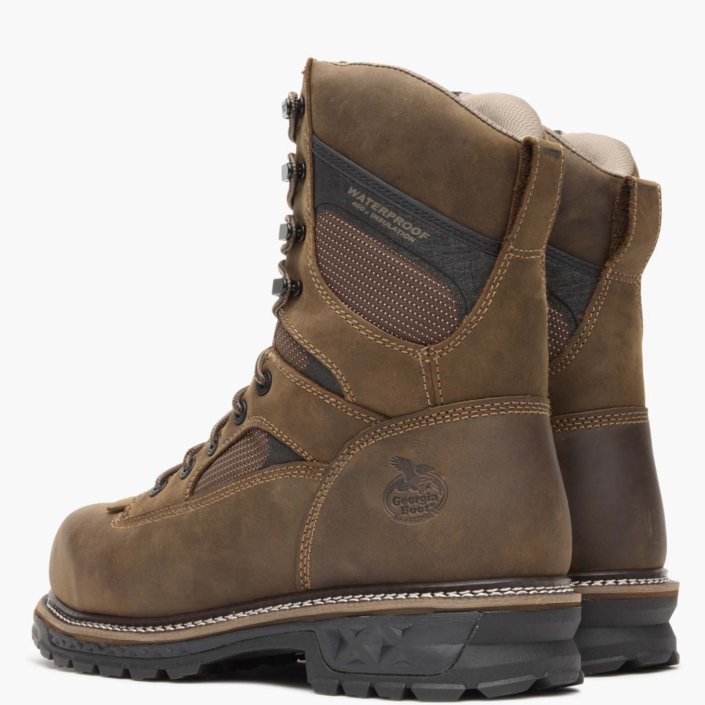 ""Georgia Boot LTX Logger 9"" Composite Toe 400G Insulated Waterproof Work Boot" - back"