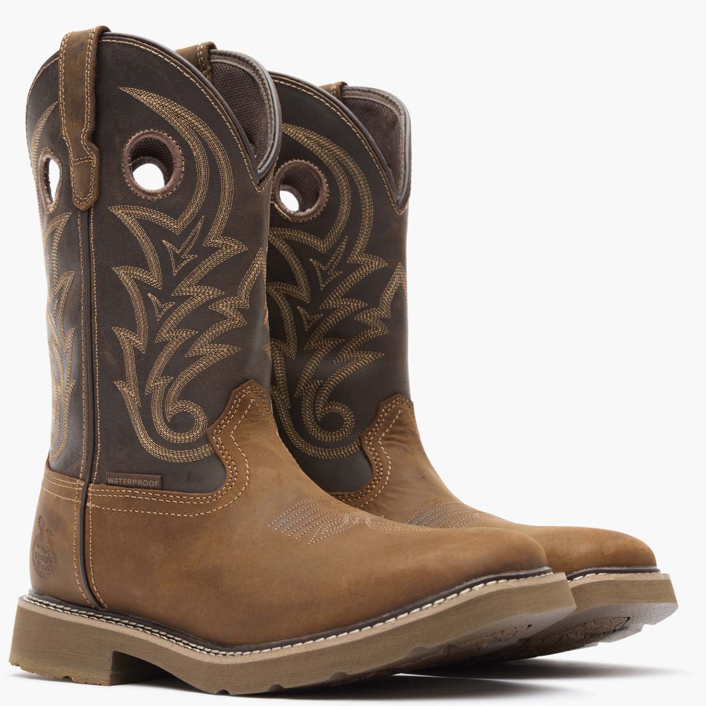 ""Georgia Boot Core 37 Western 11"" Waterproof Pull-On Work Boot" - 12"