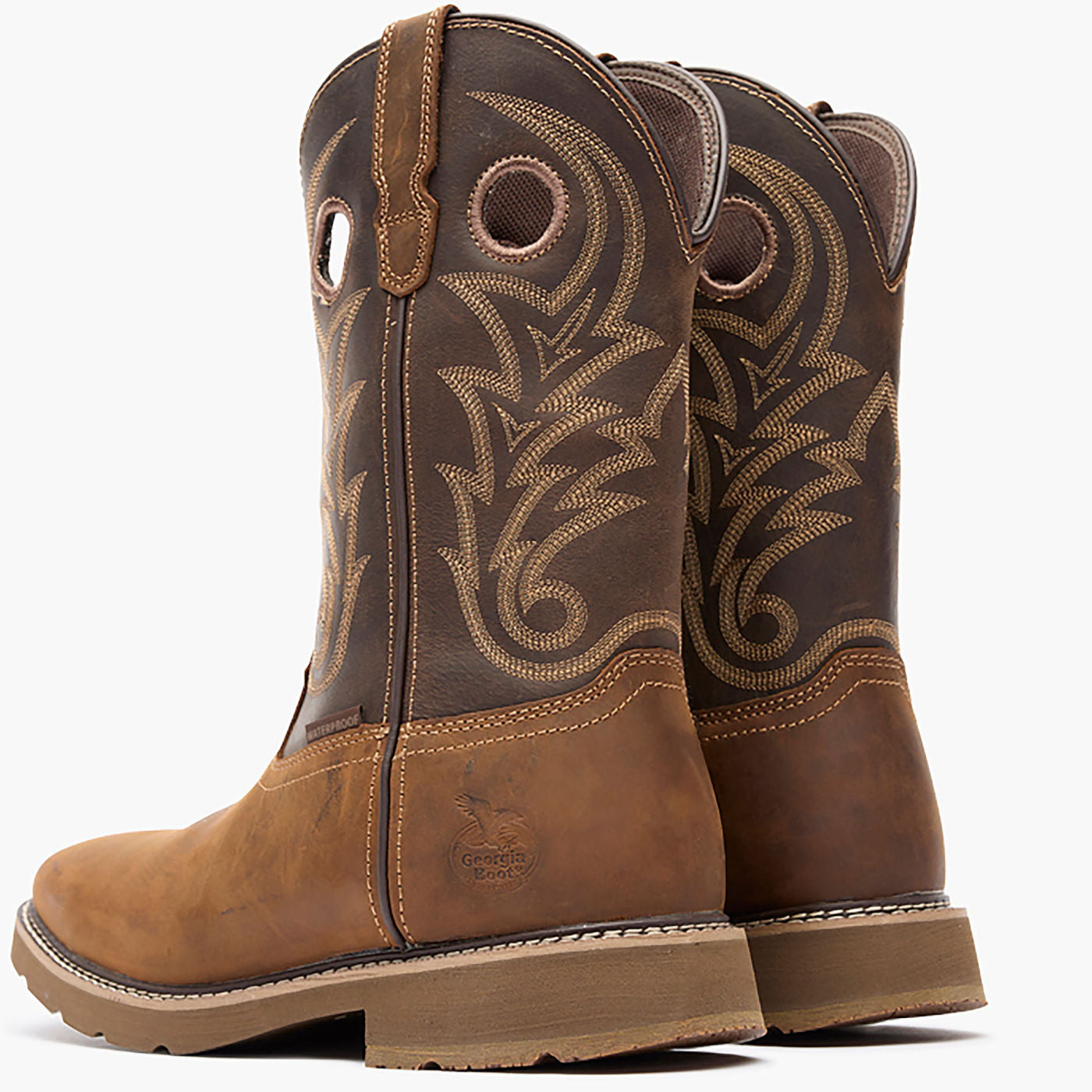 ""Georgia Boot Core 37 Western 11"" Waterproof Pull-On Work Boot" - back"